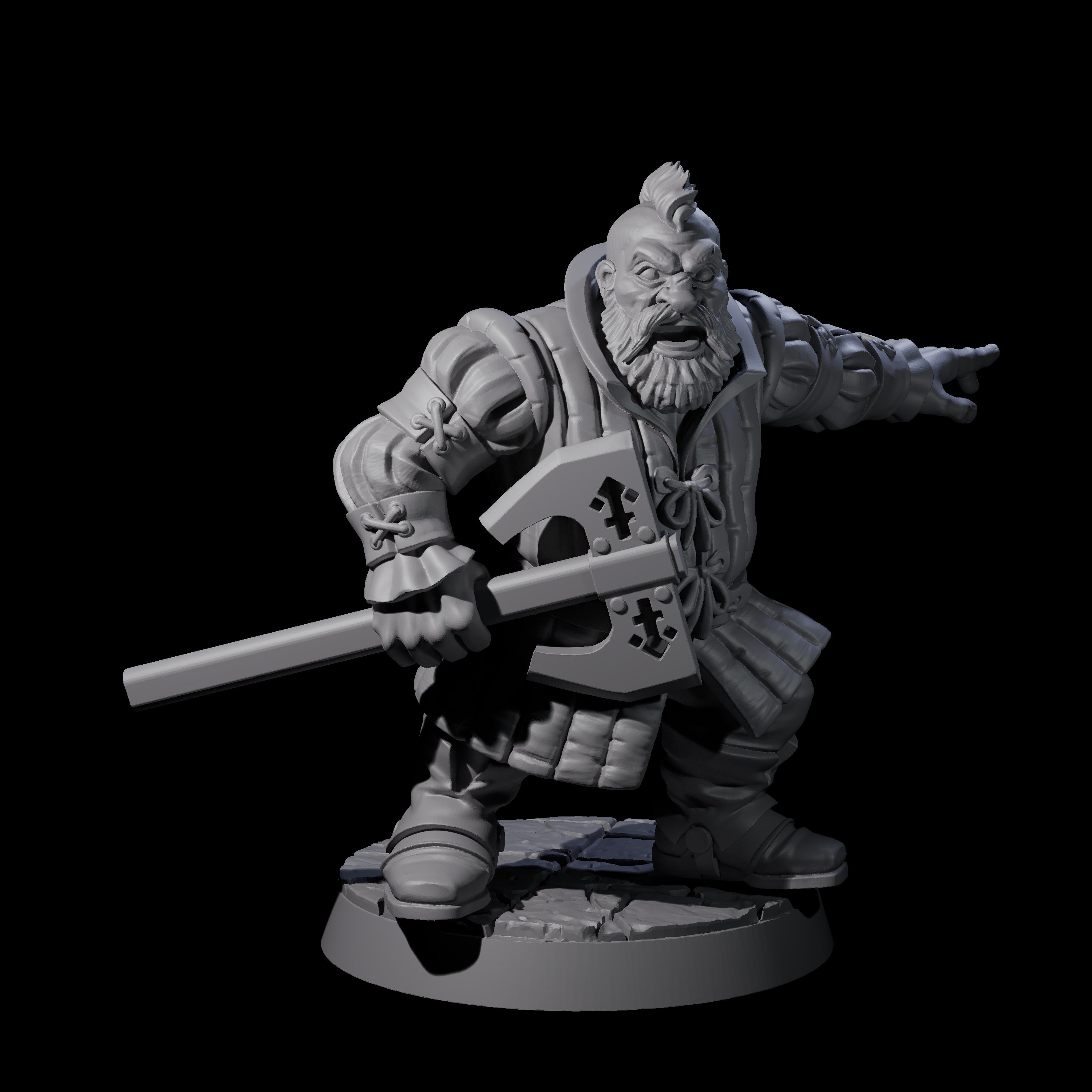Commanding Dwarf Leader Miniature for Dungeons and Dragons, Pathfinder or other TTRPGs