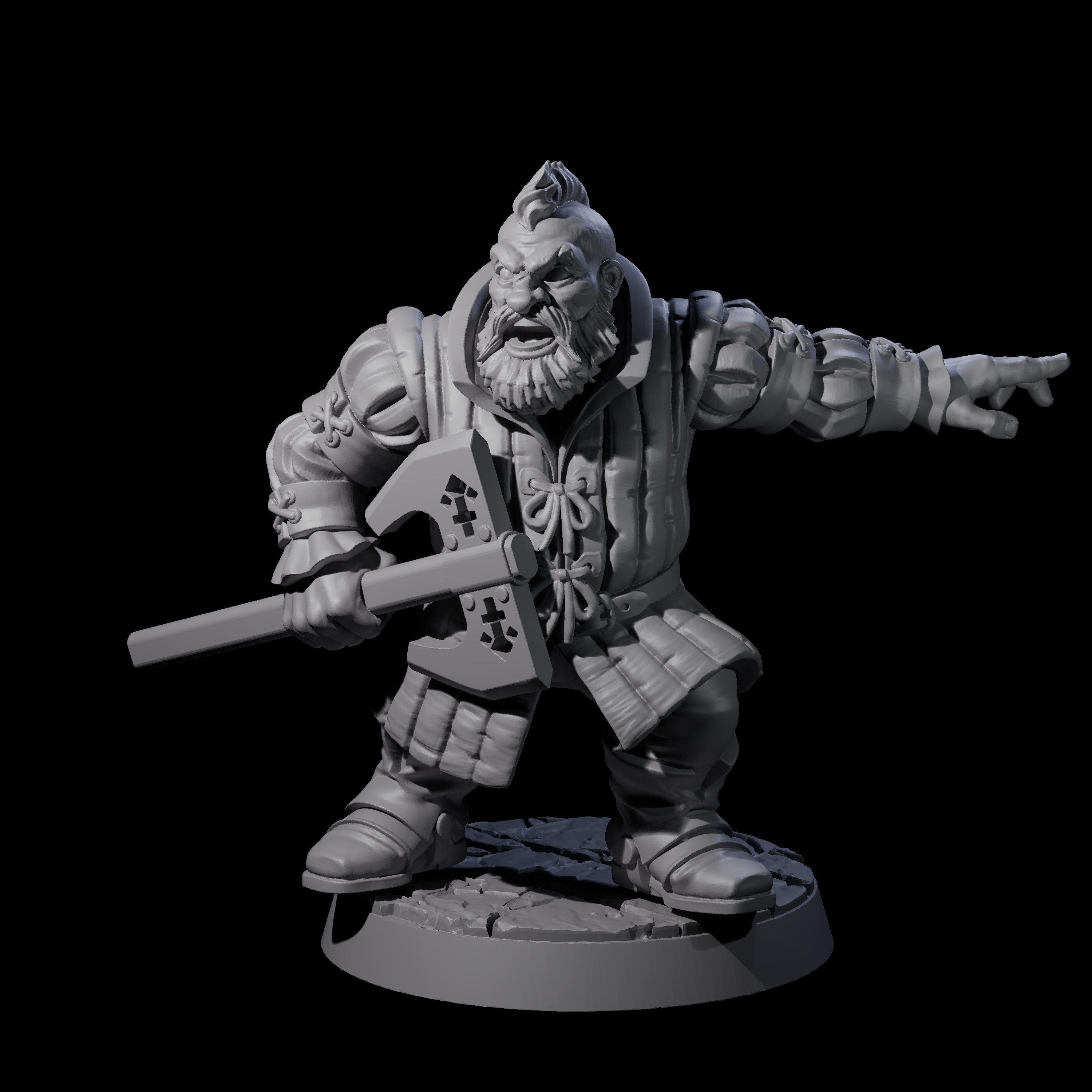 Commanding Dwarf Leader Miniature for Dungeons and Dragons, Pathfinder or other TTRPGs