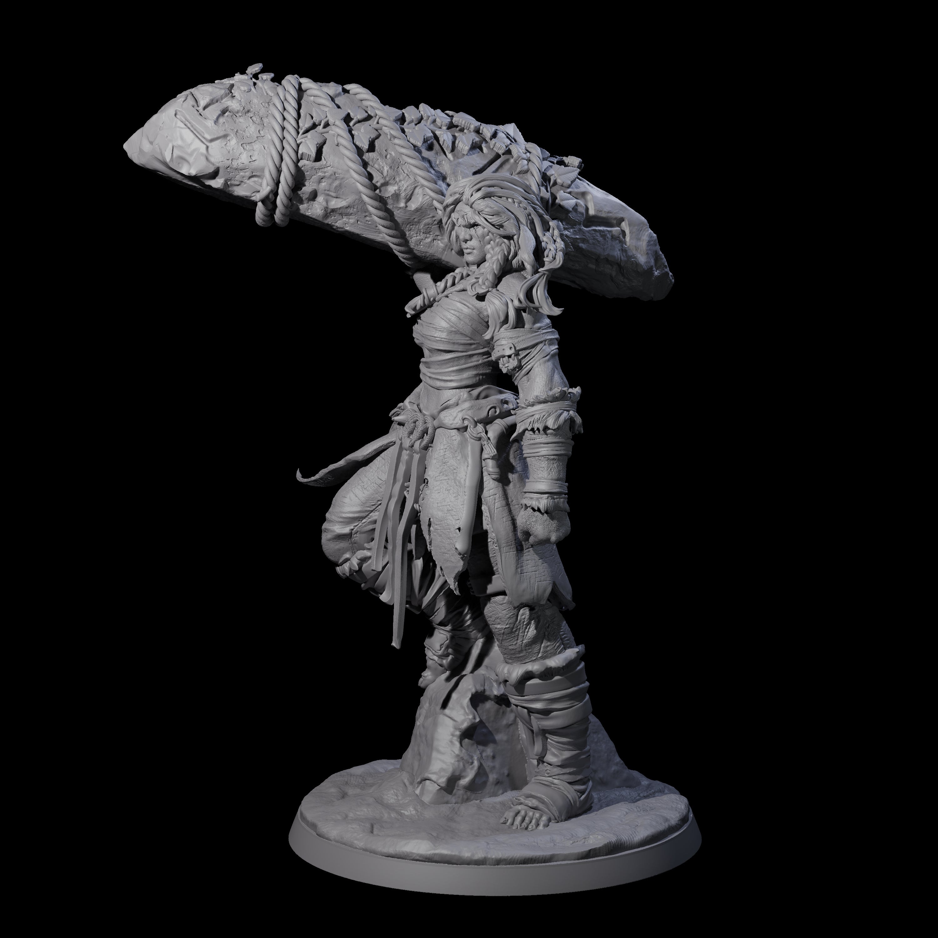 Commanding Hill Giant Matriarch Miniature for Dungeons and Dragons, Pathfinder or other TTRPGs