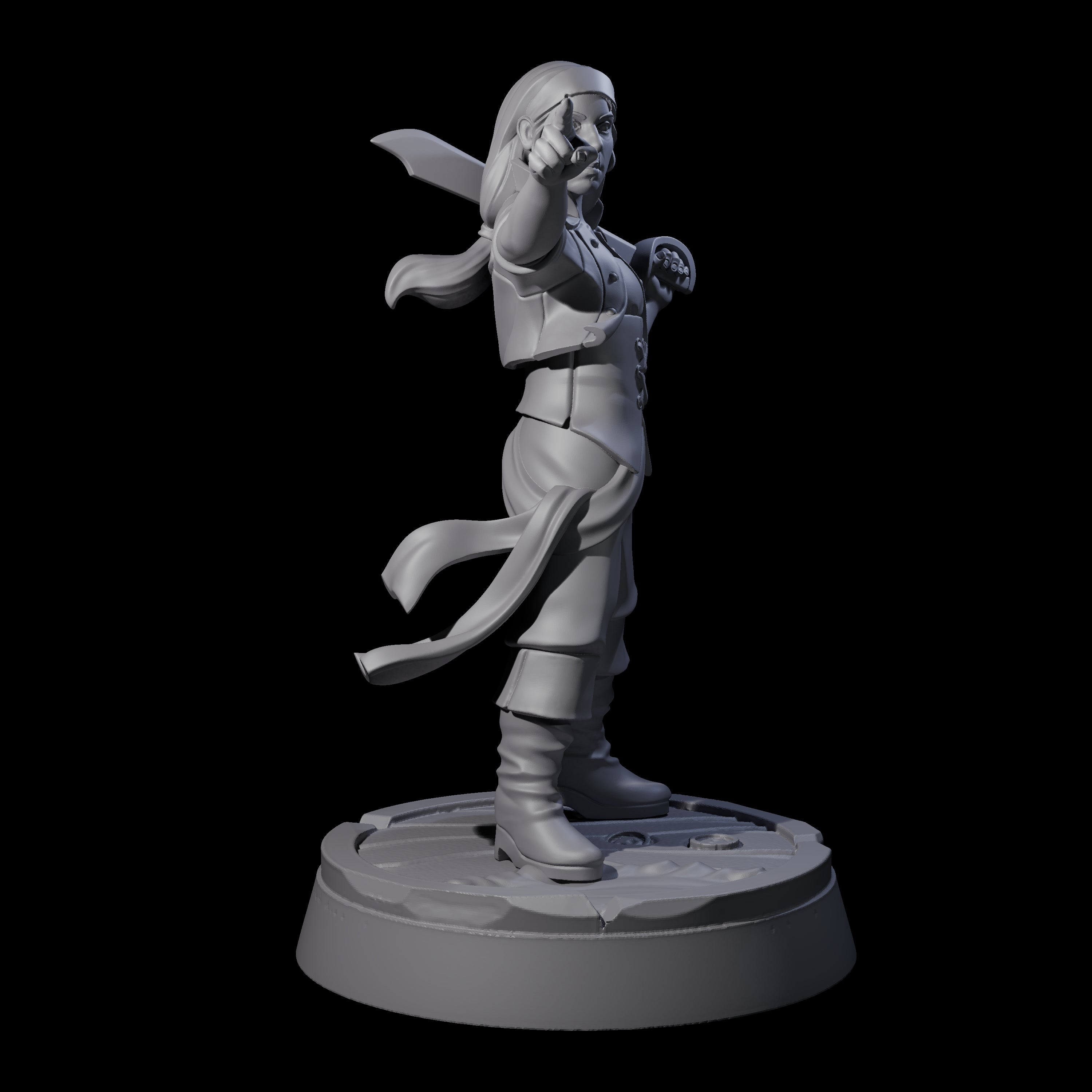 Commanding Human First Mate Miniature for Dungeons and Dragons, Pathfinder or other TTRPGs