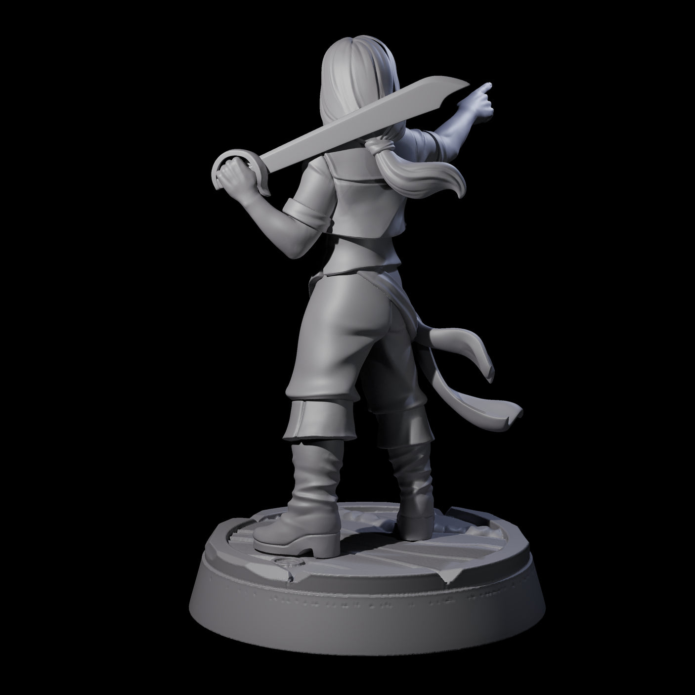 Commanding Human First Mate Miniature for Dungeons and Dragons, Pathfinder or other TTRPGs