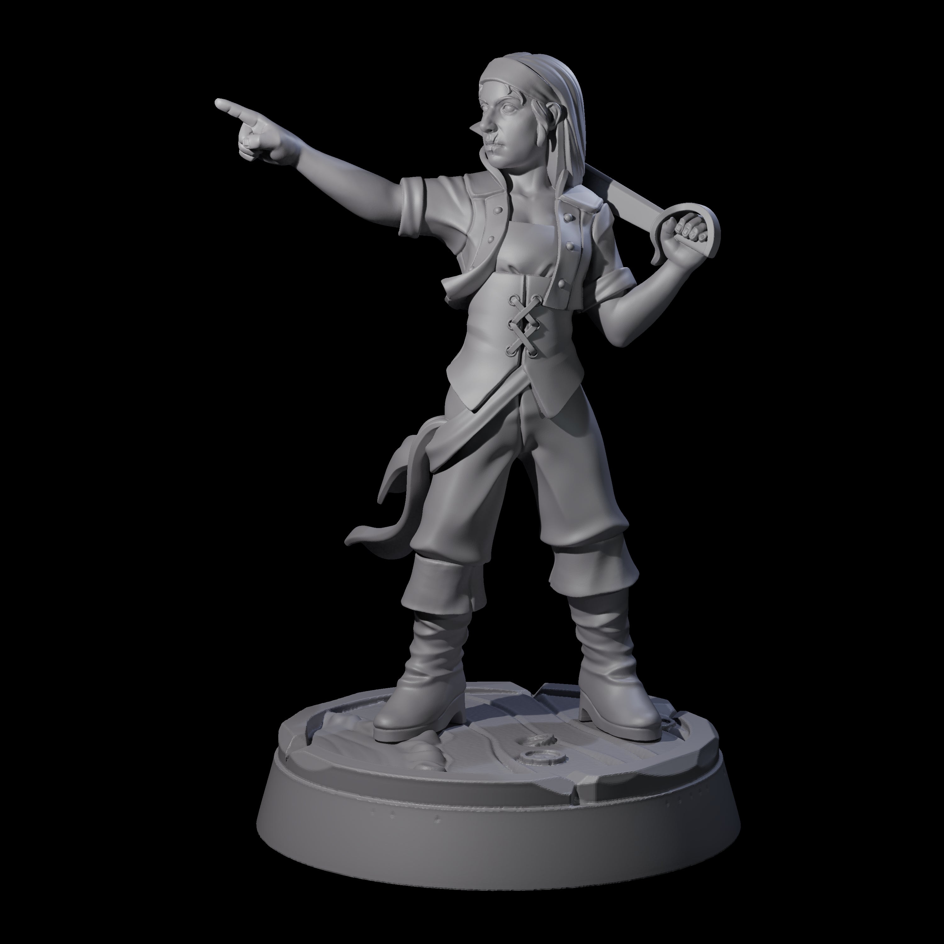 Commanding Human First Mate Miniature for Dungeons and Dragons, Pathfinder or other TTRPGs
