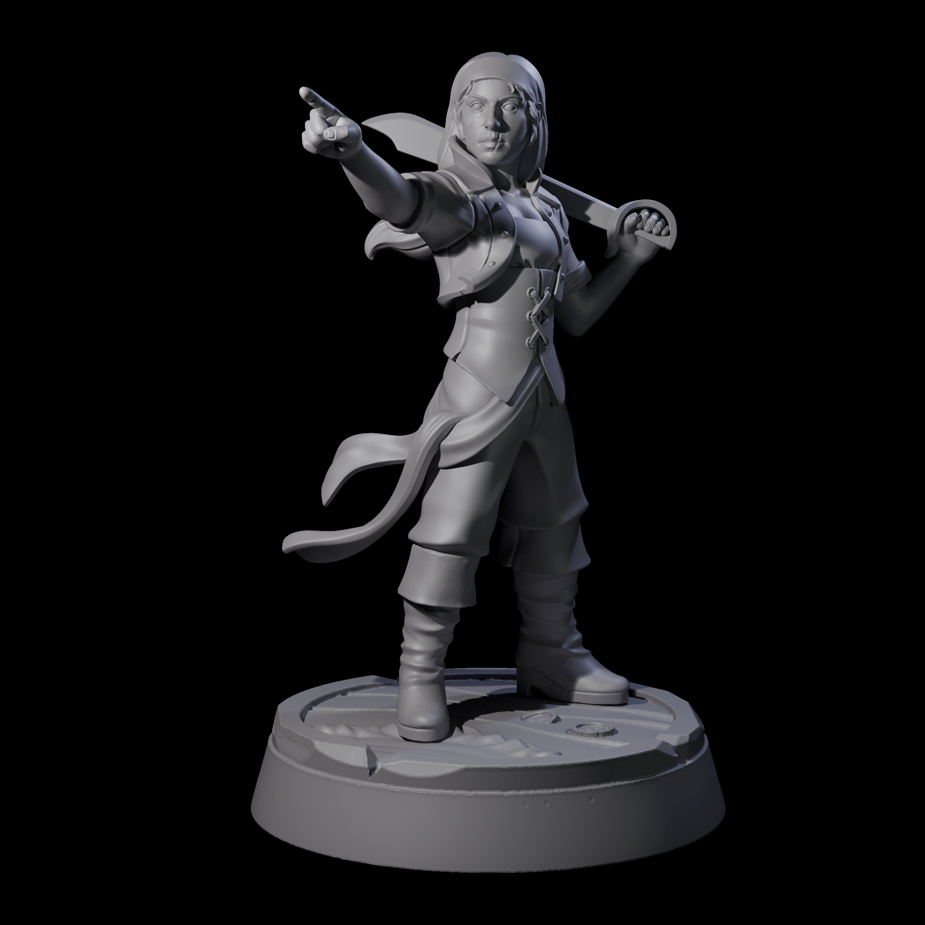 Commanding Human First Mate Miniature for Dungeons and Dragons, Pathfinder or other TTRPGs