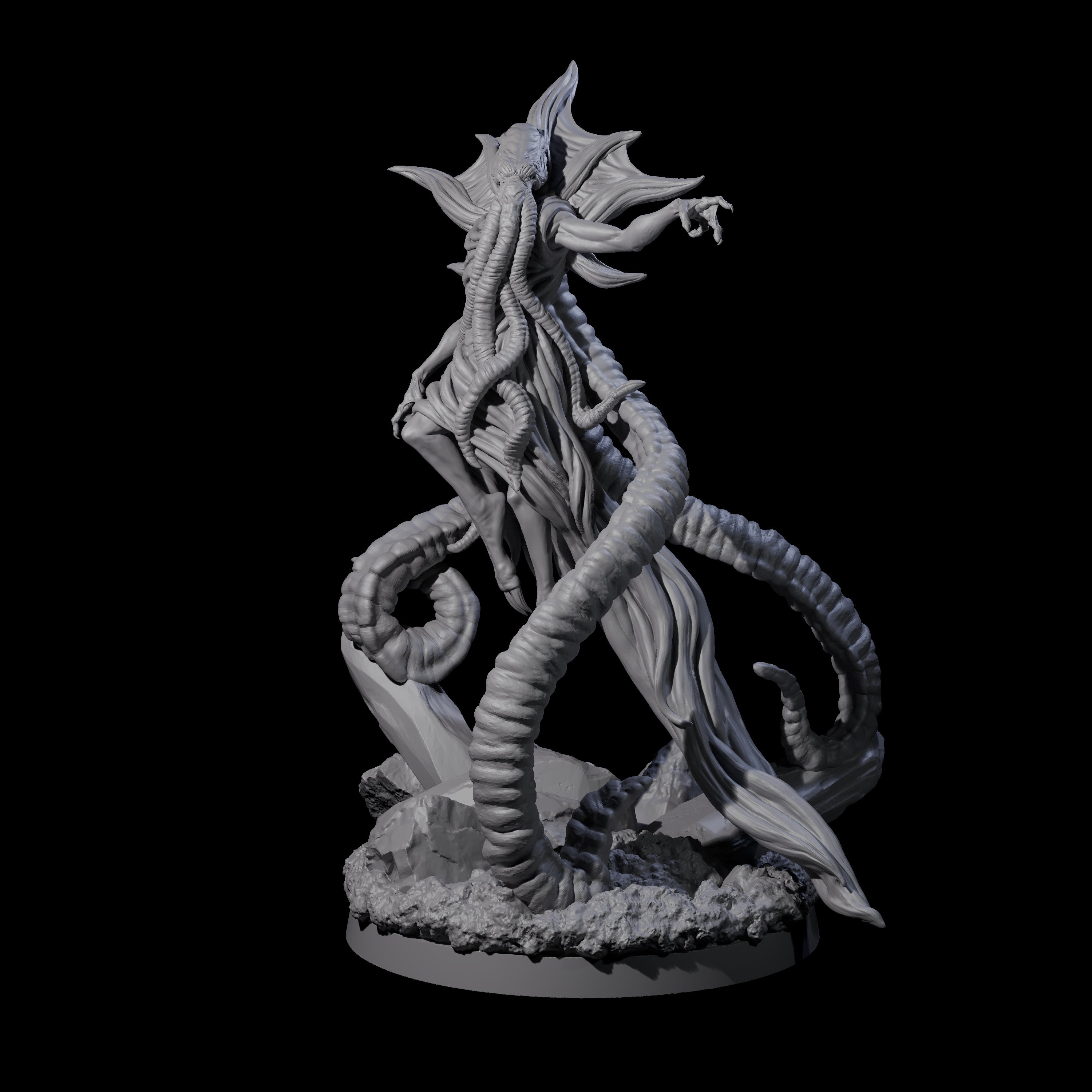 Commanding Mind Flayer Overseer Miniature for Dungeons and Dragons, Pathfinder or other TTRPGs