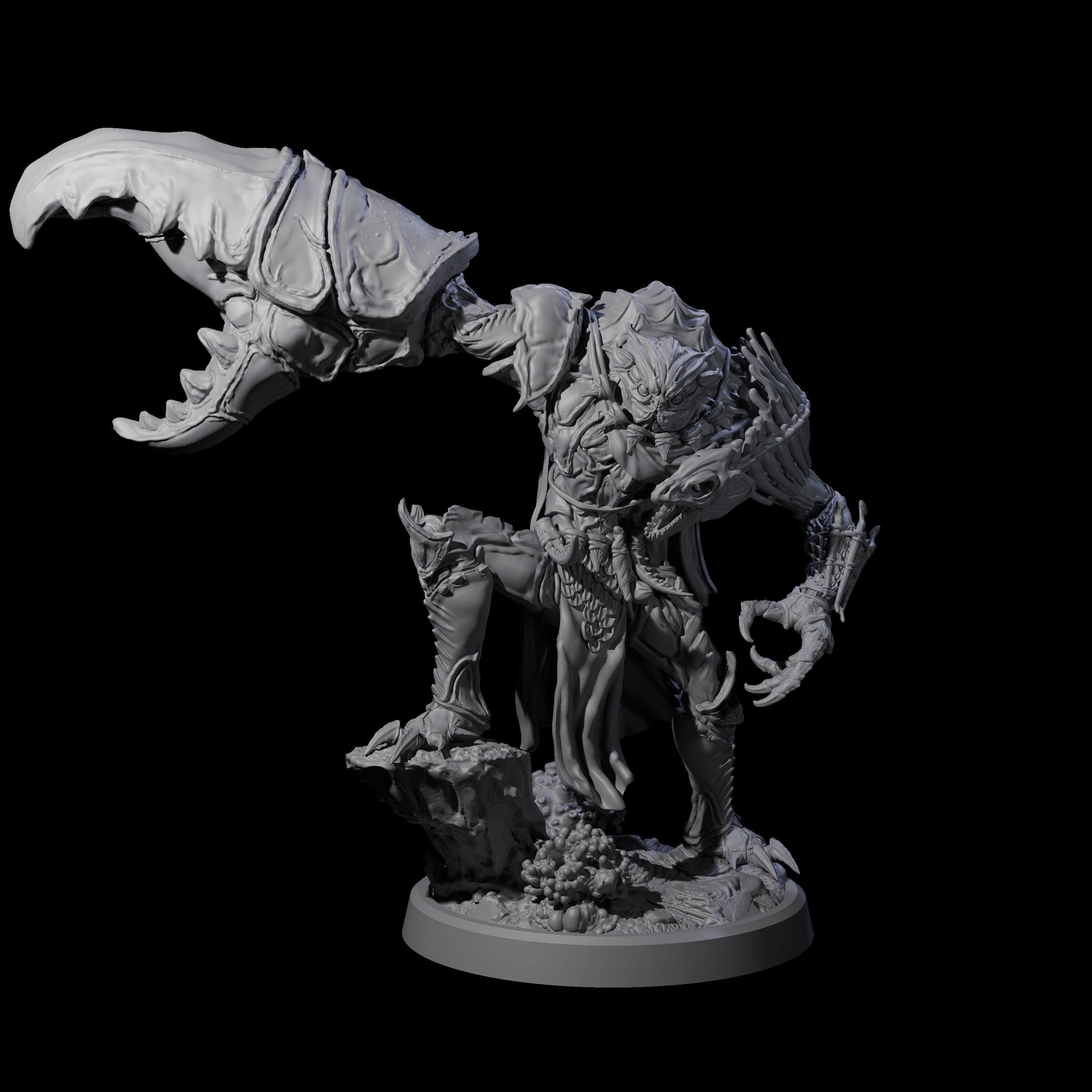 Commanding Wastrilith Warrior A Miniature for Dungeons and Dragons, Pathfinder or other TTRPGs