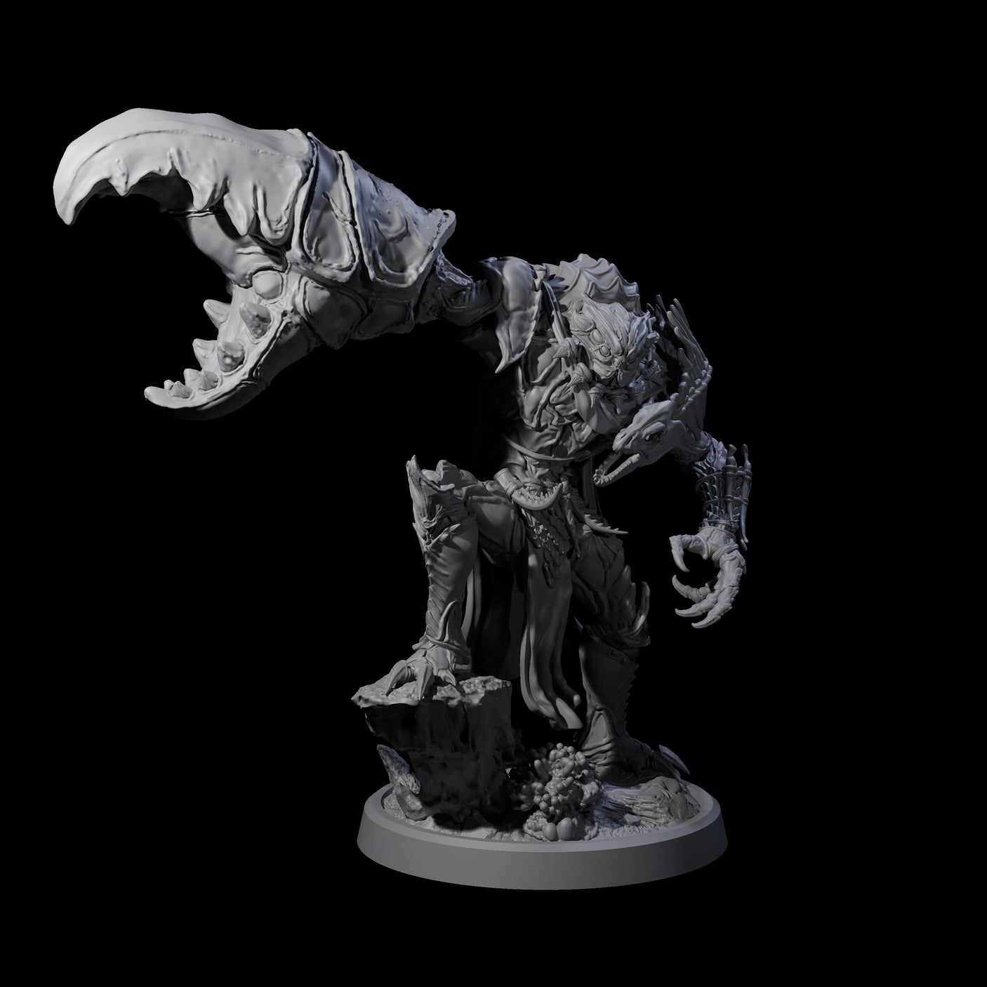 Commanding Wastrilith Warrior A Miniature for Dungeons and Dragons, Pathfinder or other TTRPGs