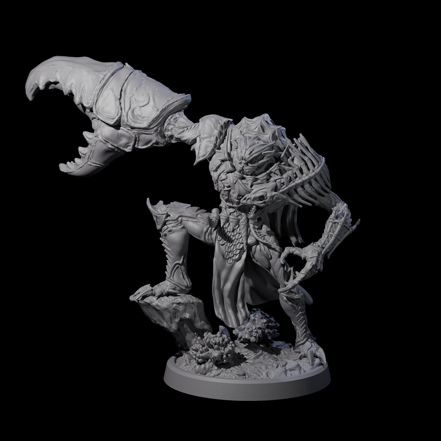 Commanding Wastrilith Warrior A Miniature for Dungeons and Dragons, Pathfinder or other TTRPGs