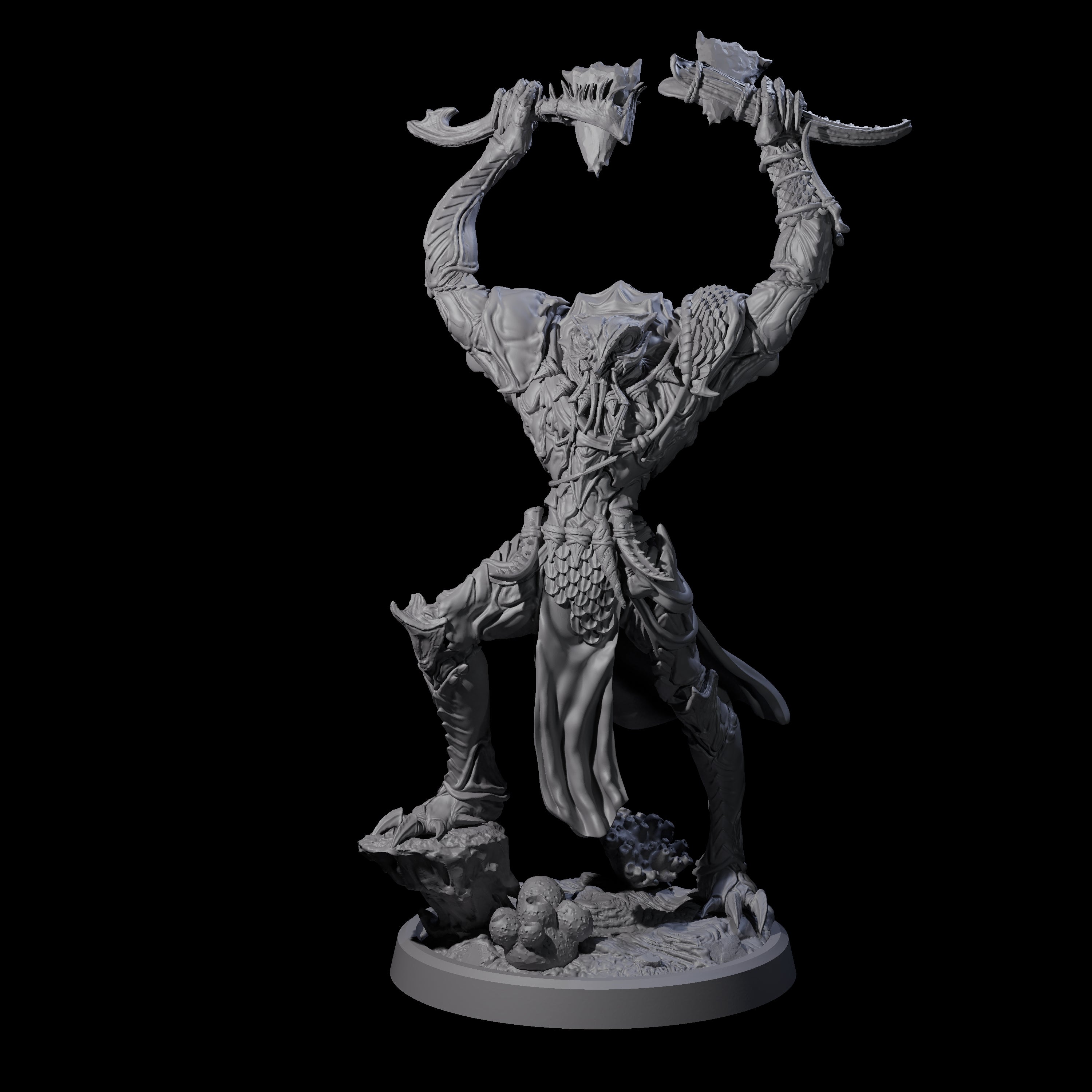 Commanding Wastrilith Warrior B Miniature for Dungeons and Dragons, Pathfinder or other TTRPGs