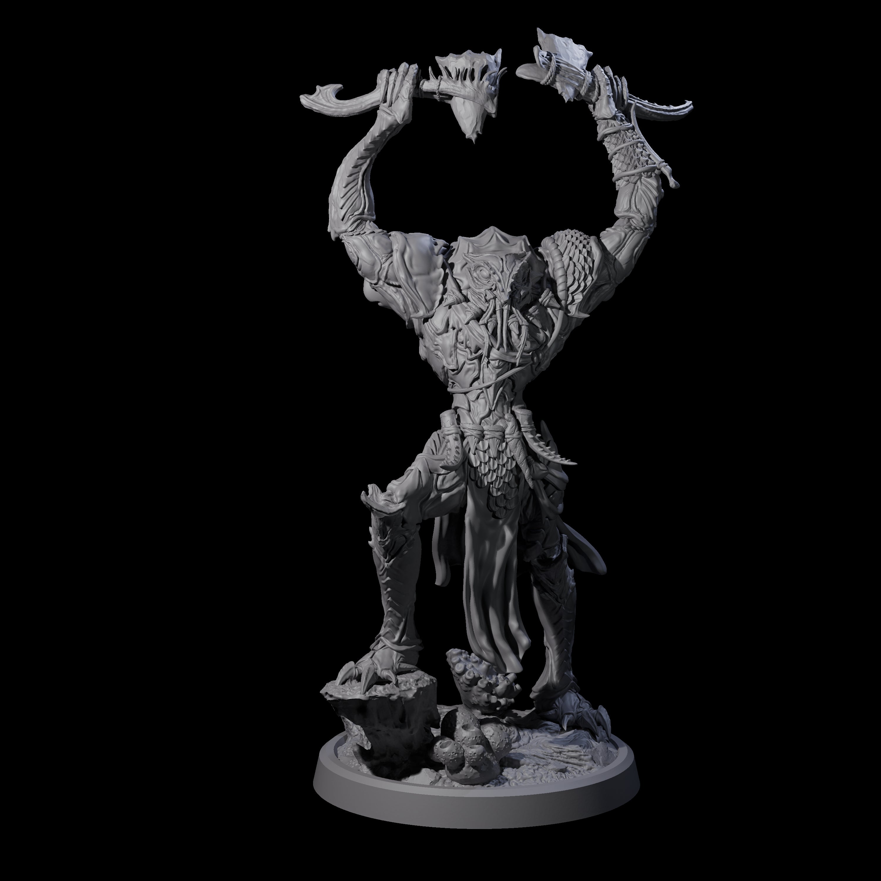 Commanding Wastrilith Warrior B Miniature for Dungeons and Dragons, Pathfinder or other TTRPGs