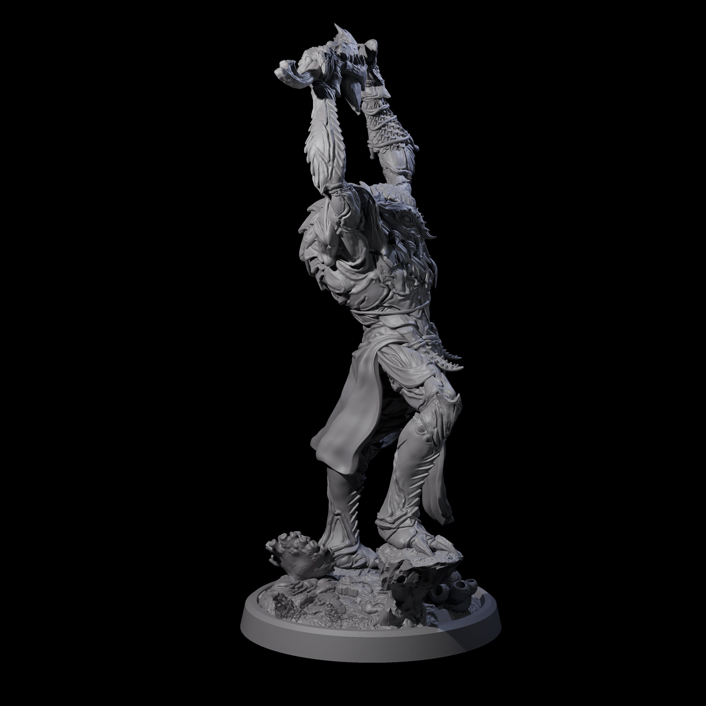 Commanding Wastrilith Warrior B Miniature for Dungeons and Dragons, Pathfinder or other TTRPGs