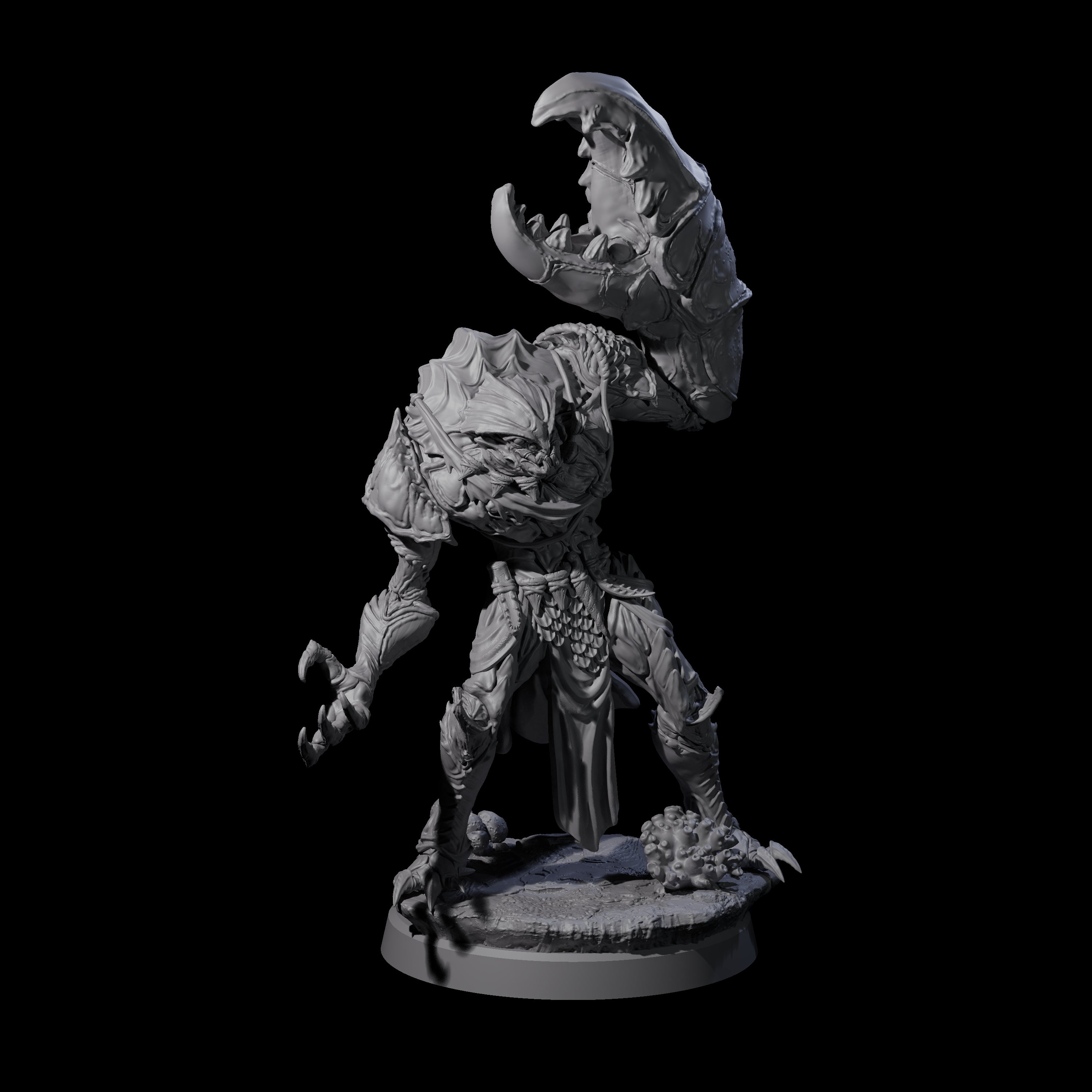 Commanding Wastrilith Warrior C Miniature for Dungeons and Dragons, Pathfinder or other TTRPGs