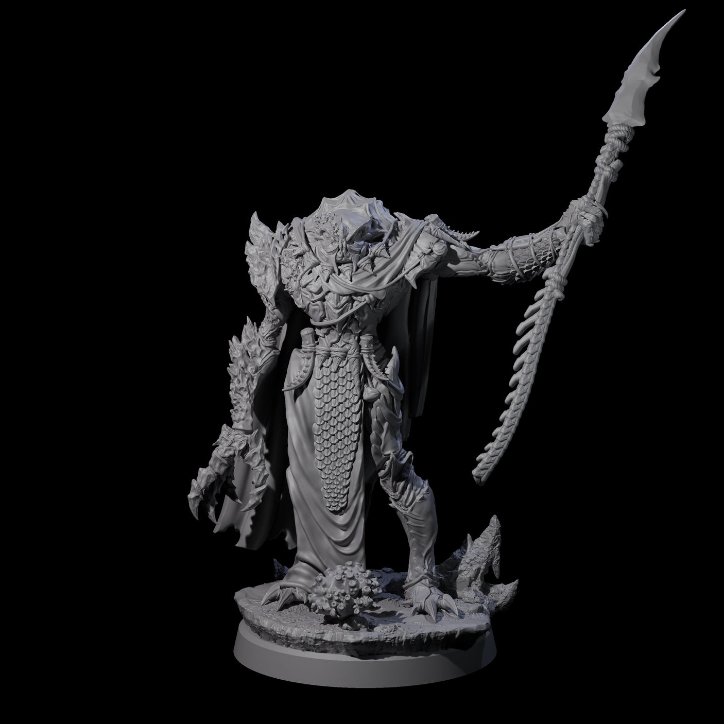 Commanding Wastrilith Warrior D Miniature for Dungeons and Dragons, Pathfinder or other TTRPGs