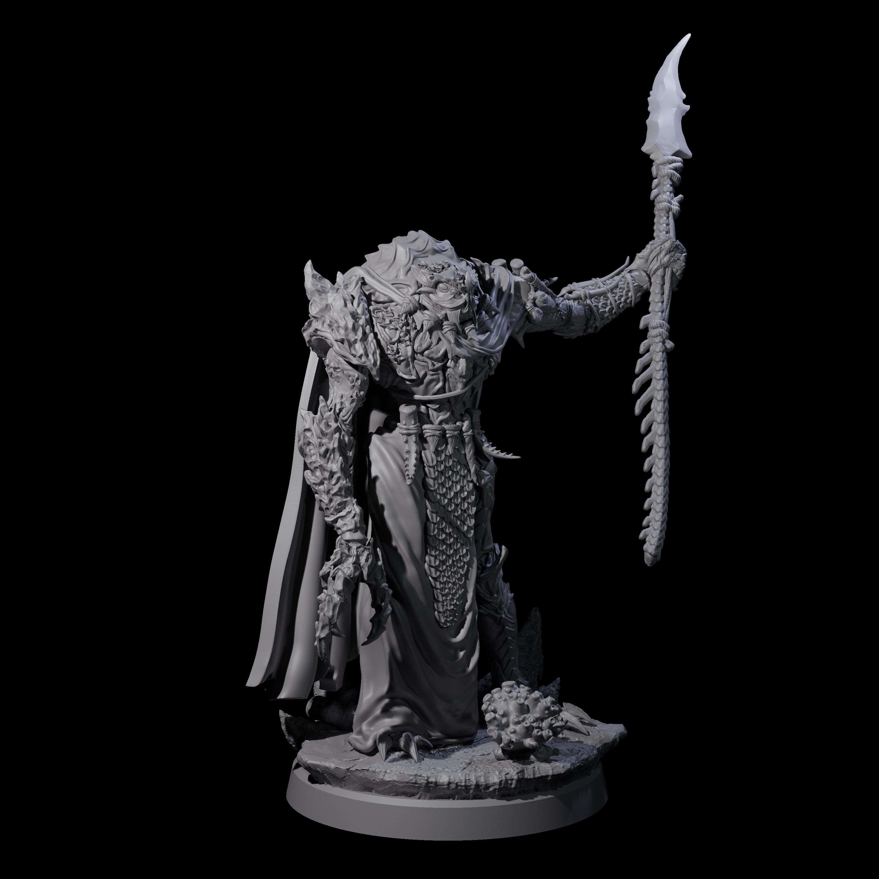 Commanding Wastrilith Warrior D Miniature for Dungeons and Dragons, Pathfinder or other TTRPGs