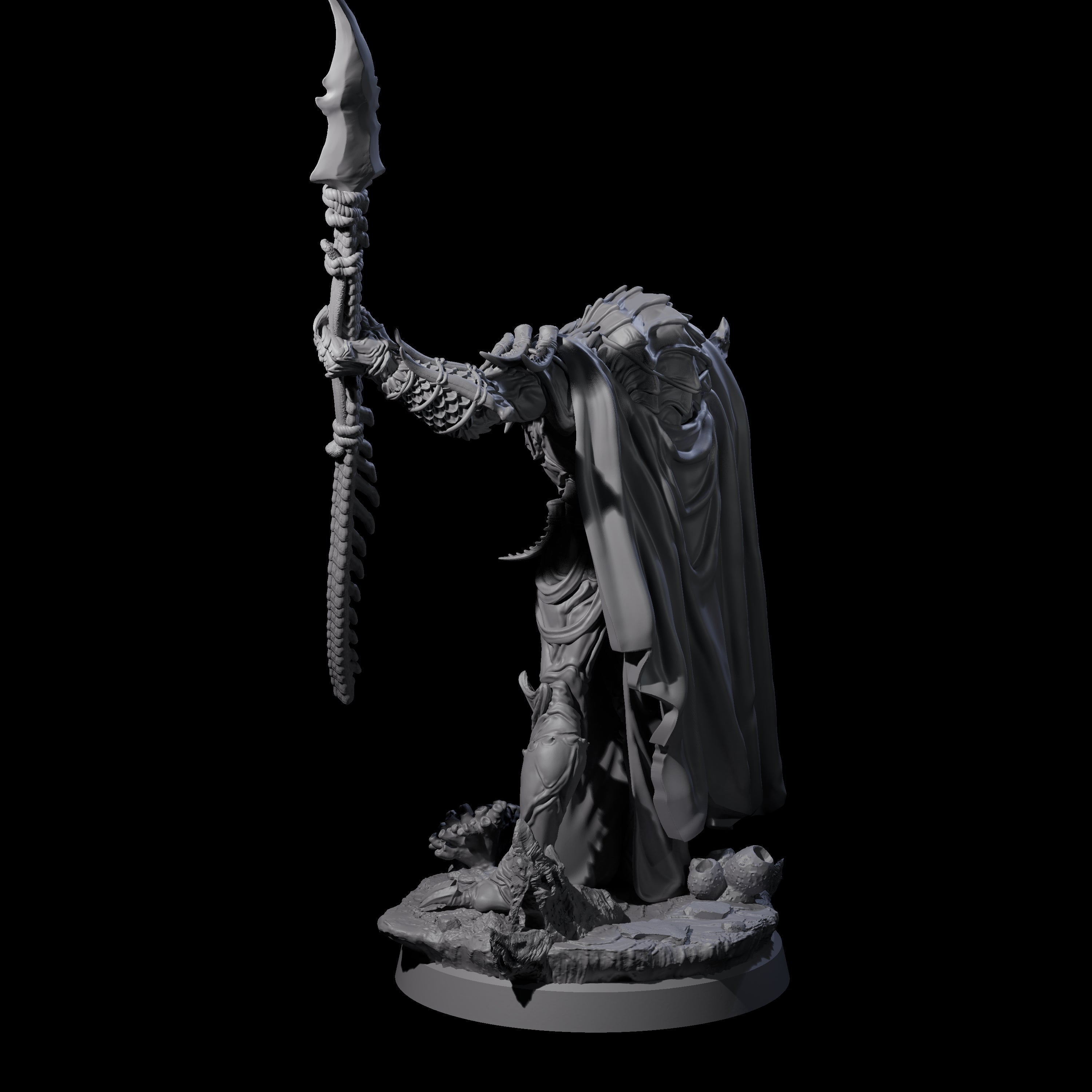 Commanding Wastrilith Warrior D Miniature for Dungeons and Dragons, Pathfinder or other TTRPGs