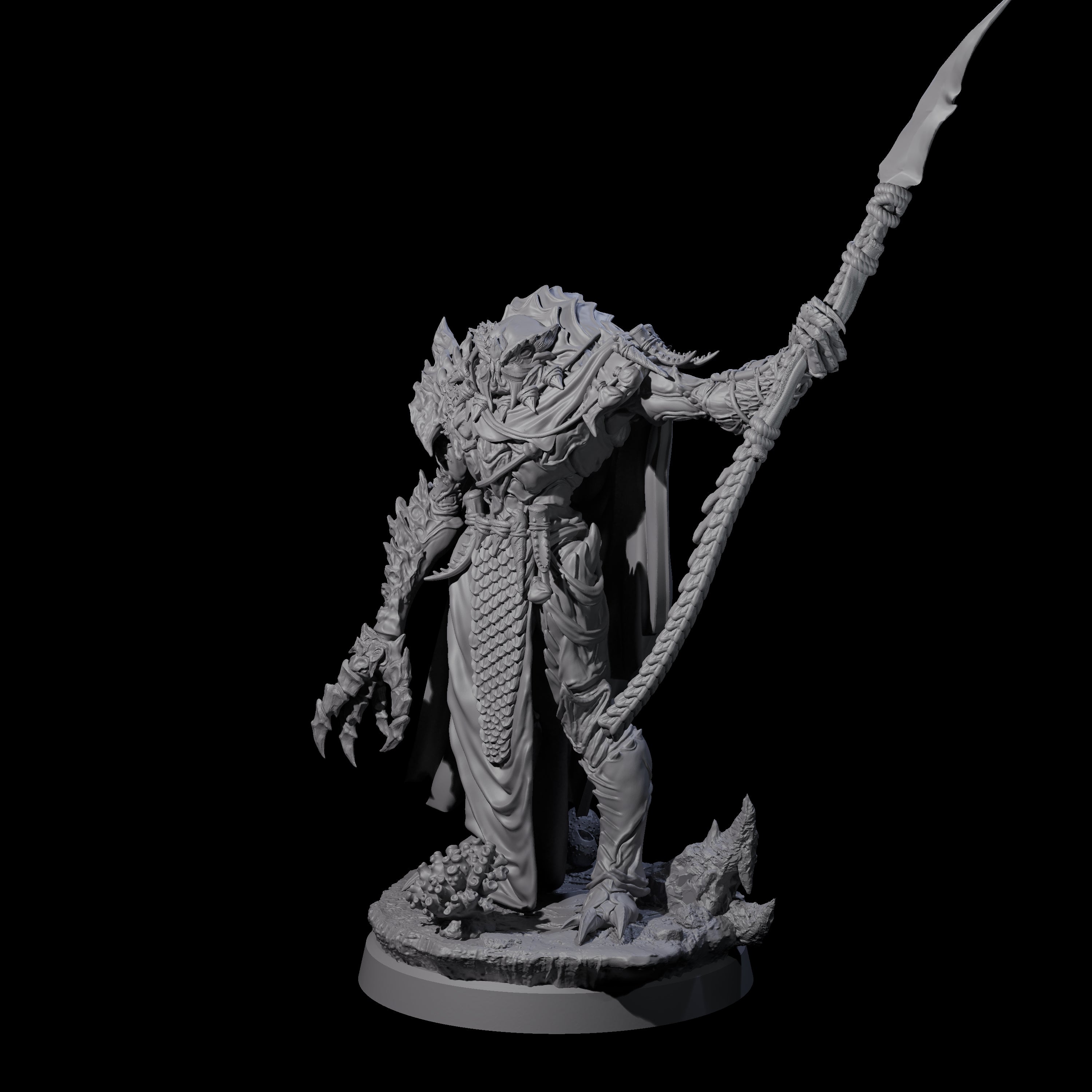Commanding Wastrilith Warrior D Miniature for Dungeons and Dragons, Pathfinder or other TTRPGs