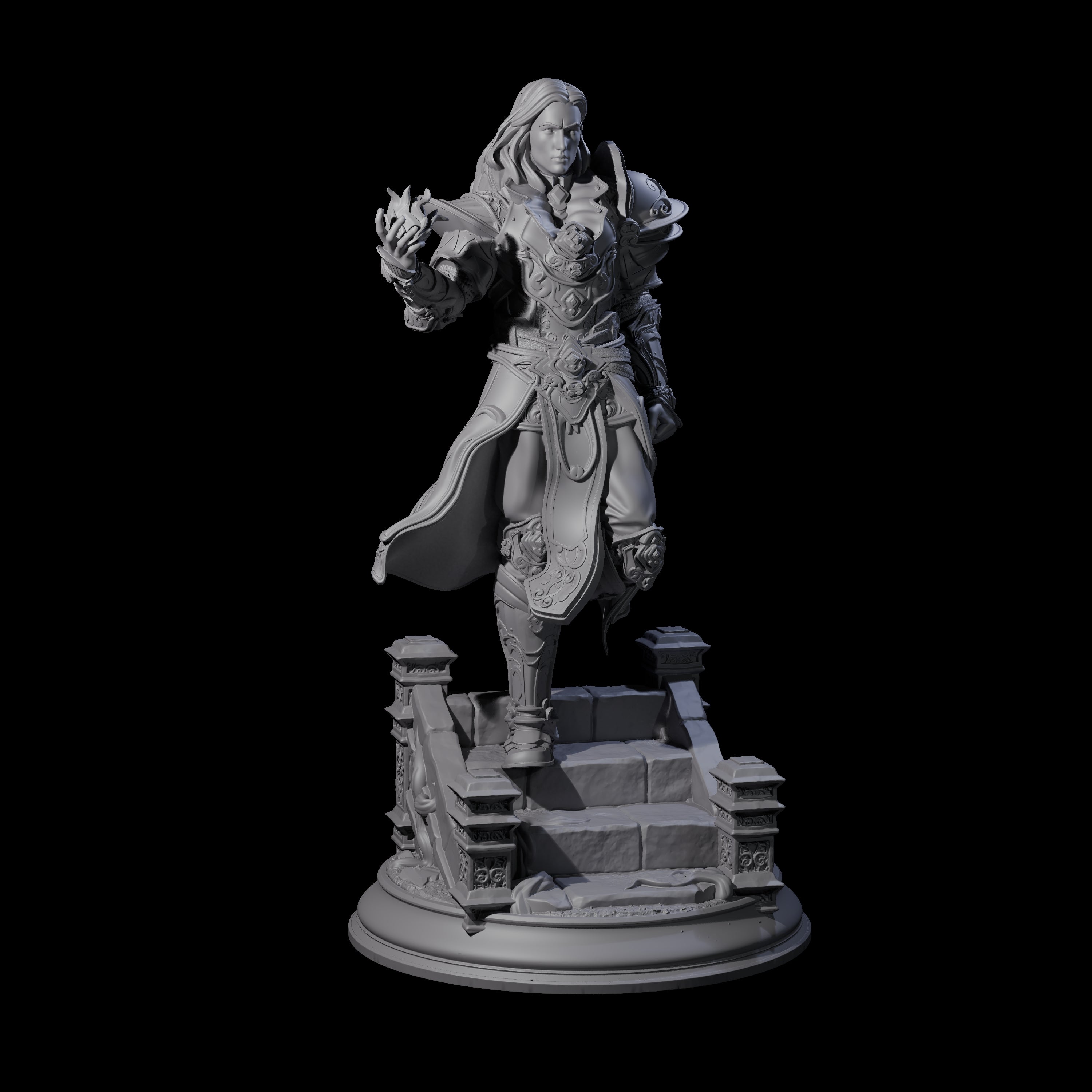 Composed Human Mage Miniature for Dungeons and Dragons, Pathfinder or other TTRPGs