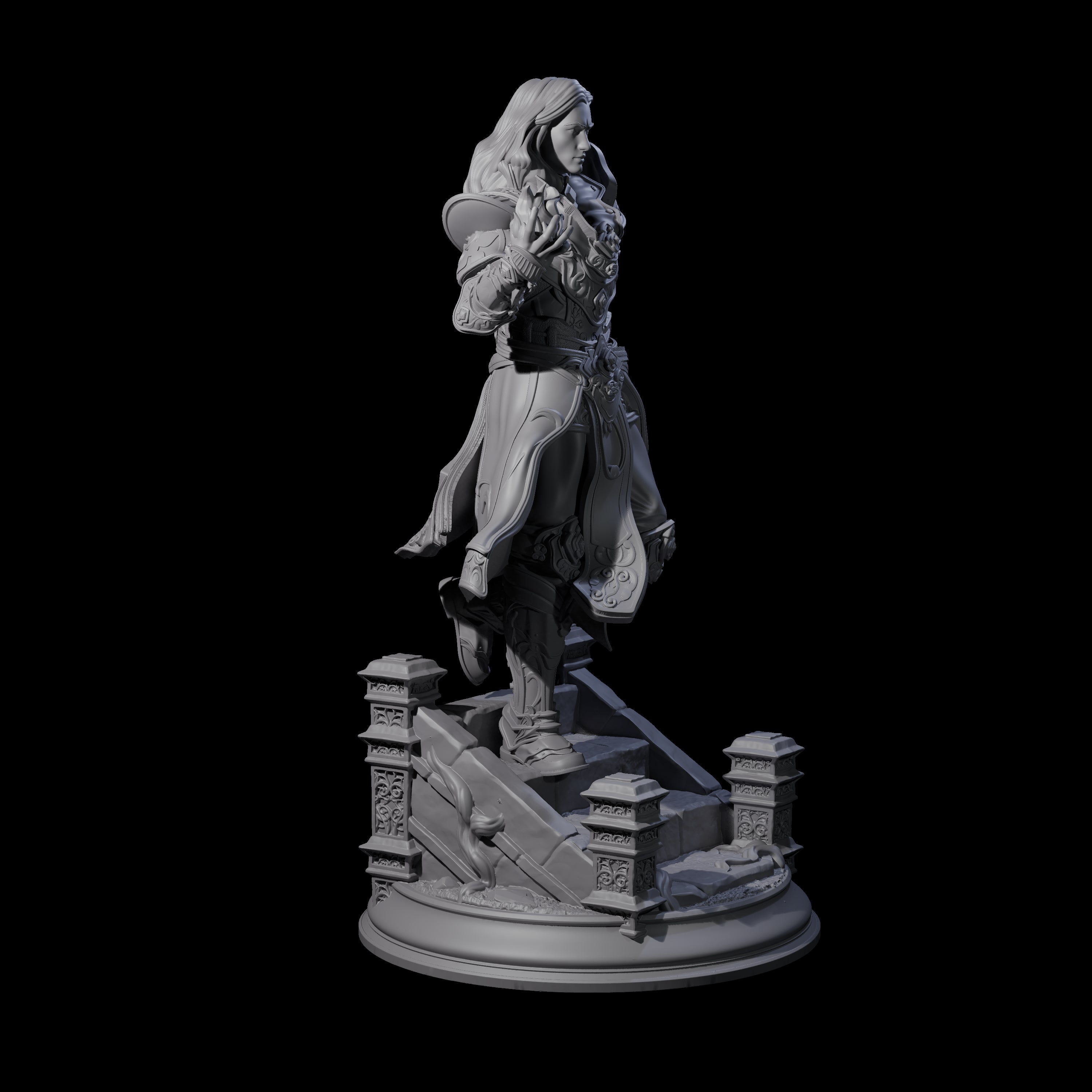 Composed Human Mage Miniature for Dungeons and Dragons, Pathfinder or other TTRPGs