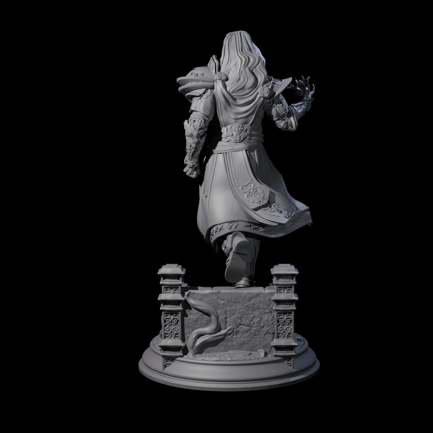 Composed Human Mage Miniature for Dungeons and Dragons, Pathfinder or other TTRPGs