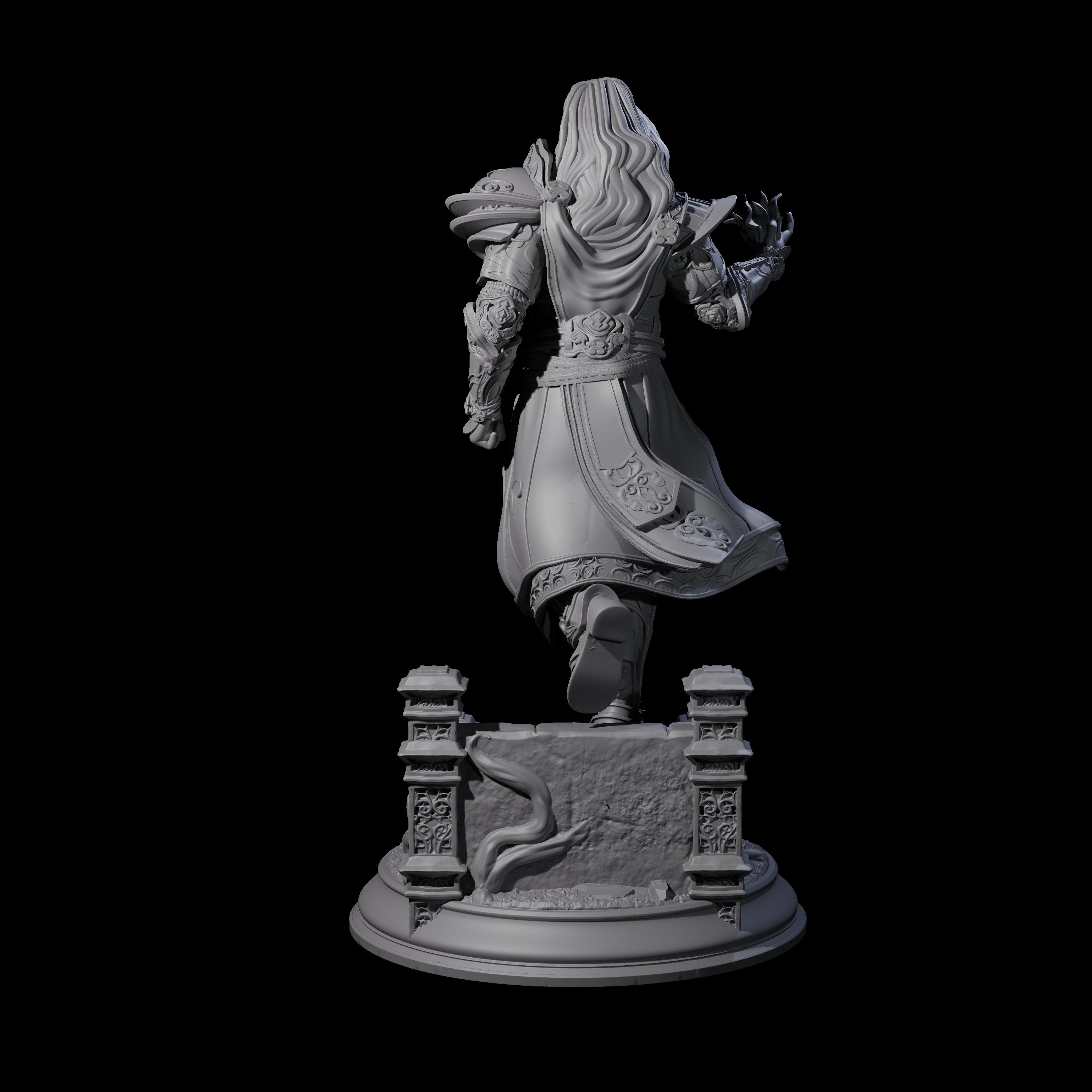 Composed Human Mage Miniature for Dungeons and Dragons, Pathfinder or other TTRPGs