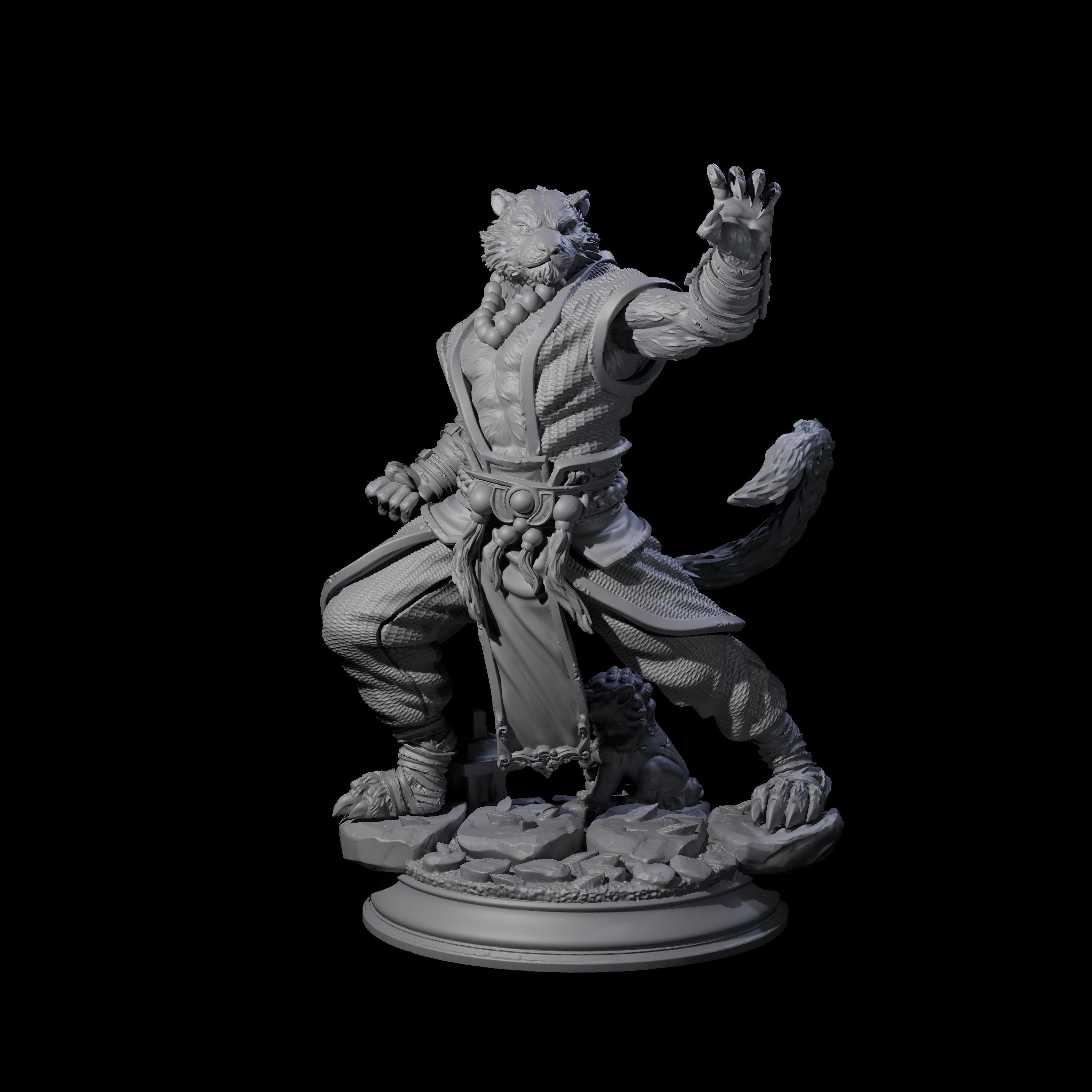 Composed Monk Miniature for Dungeons and Dragons, Pathfinder or other TTRPGs