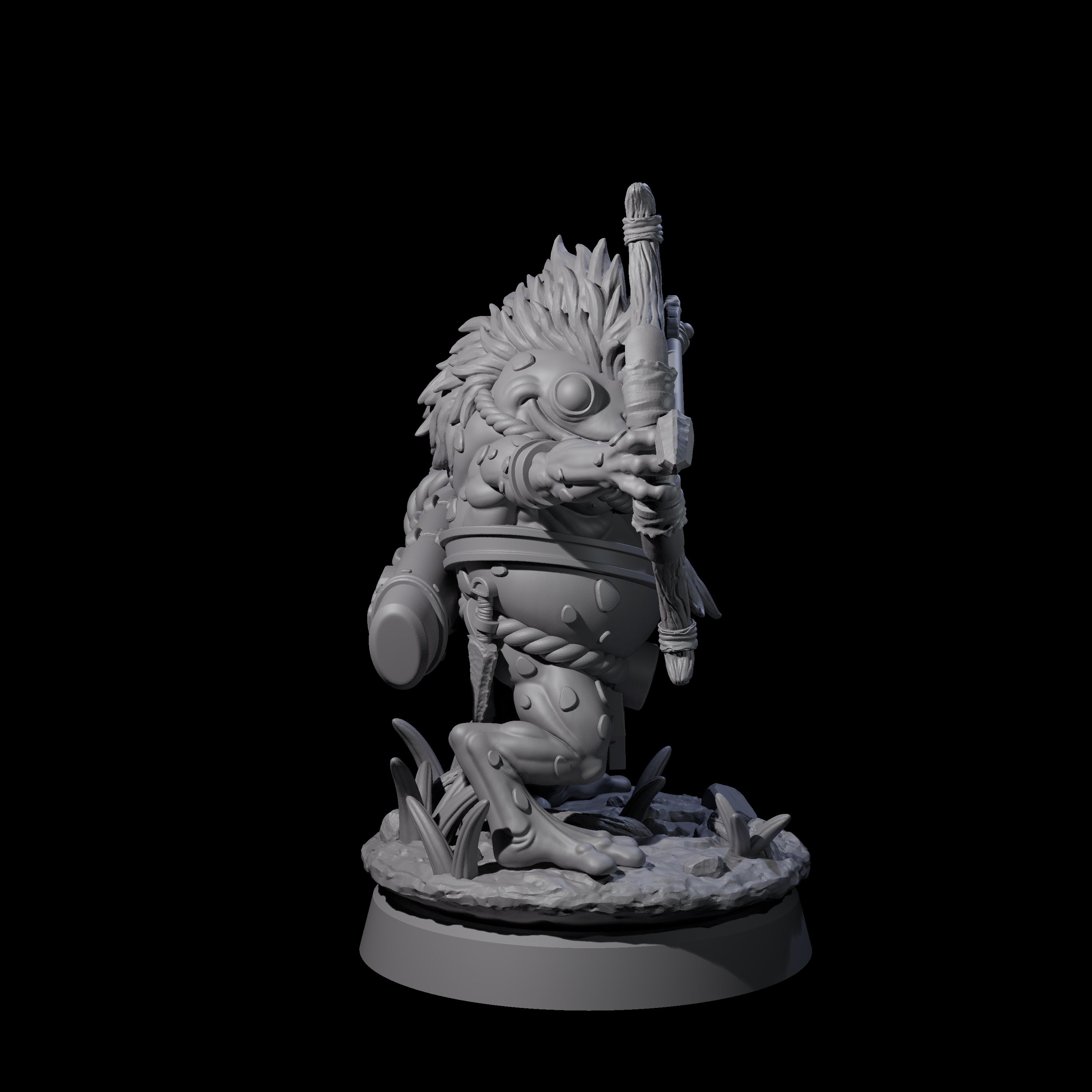Concentrating Grung Hunter Miniature for Dungeons and Dragons, Pathfinder or other TTRPGs