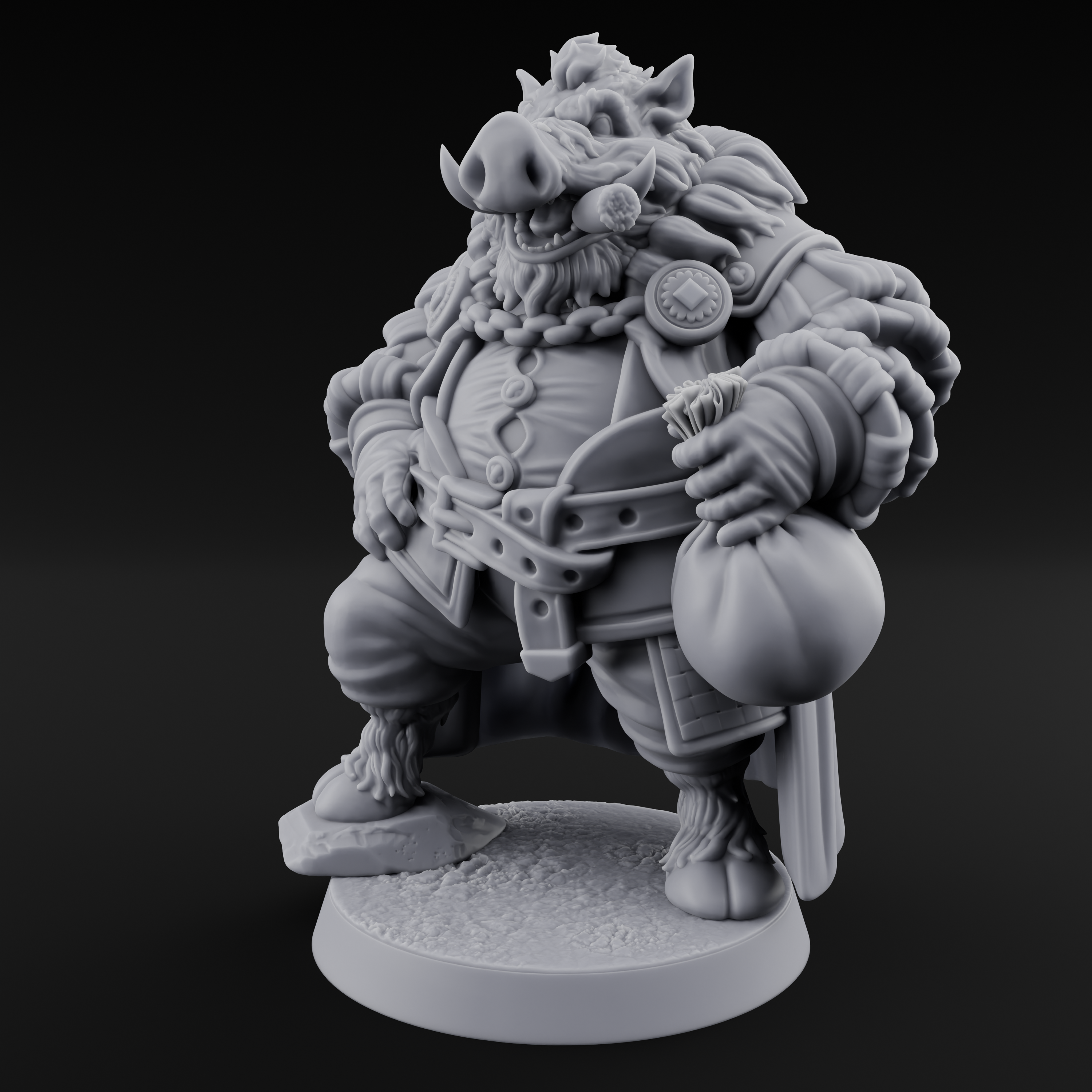 Confident Beastman Merchant Miniature for Dungeons and Dragons, Pathfinder or other TTRPGs