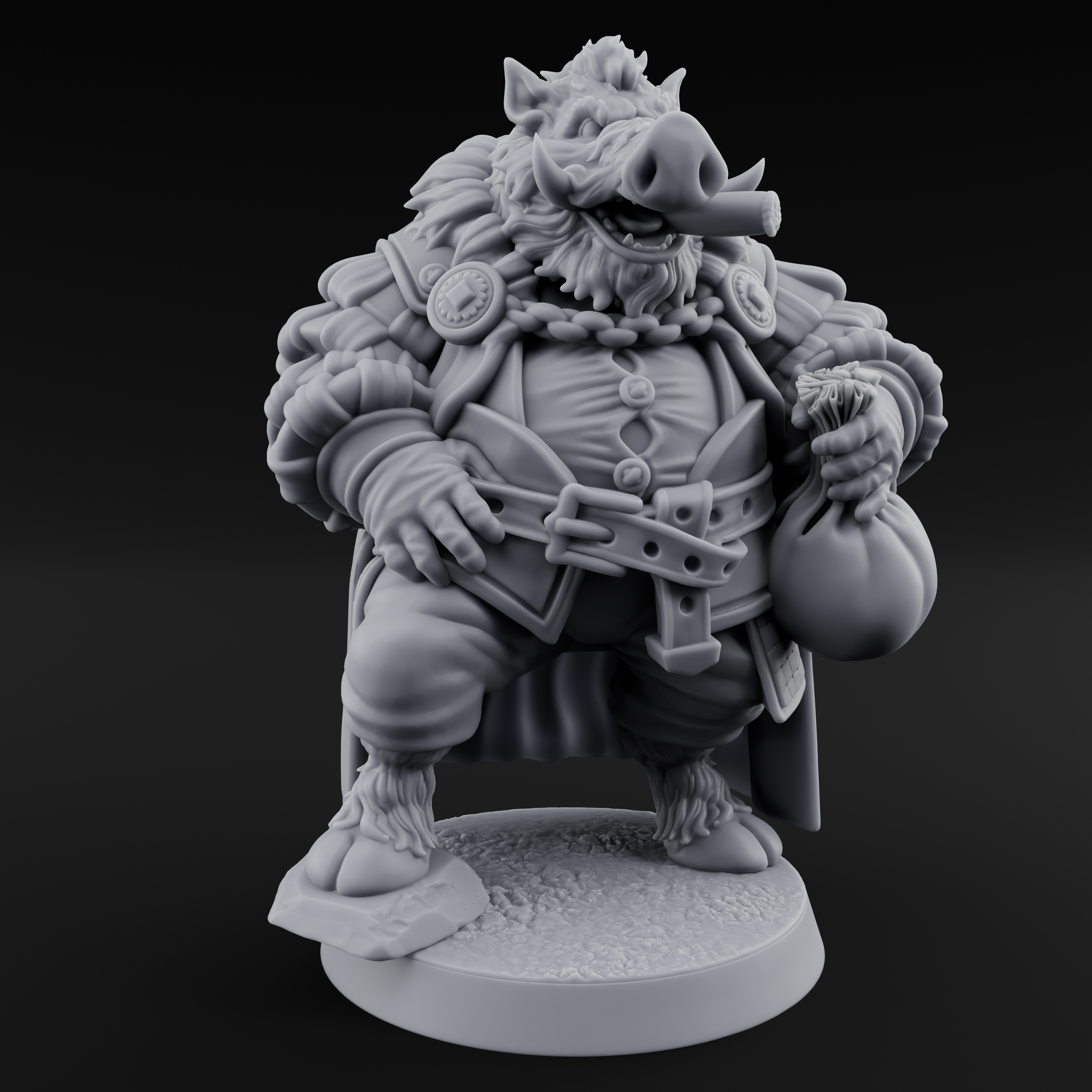 Confident Beastman Merchant Miniature for Dungeons and Dragons, Pathfinder or other TTRPGs