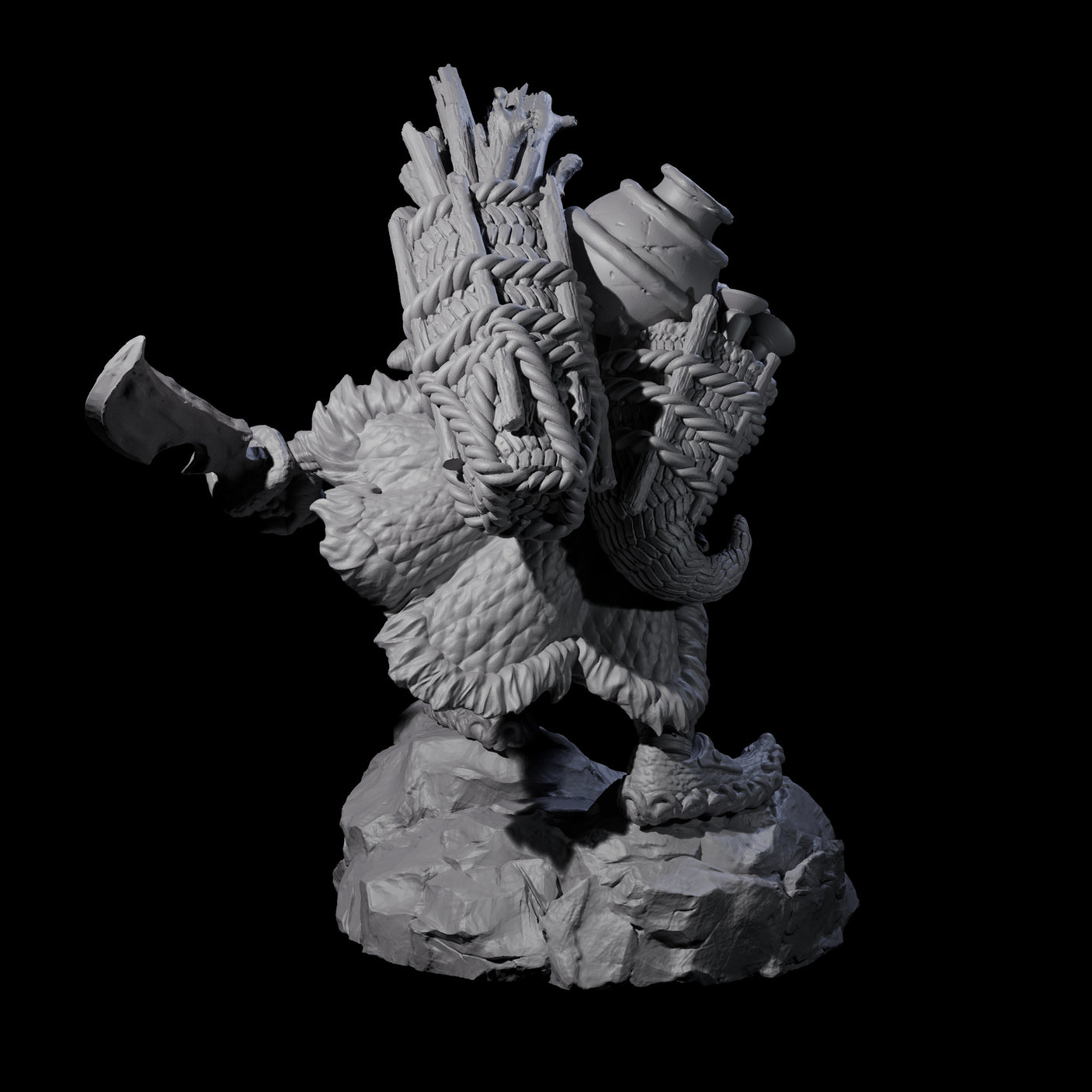 Confident Camping Goblin B Miniature for Dungeons and Dragons, Pathfinder or other TTRPGs