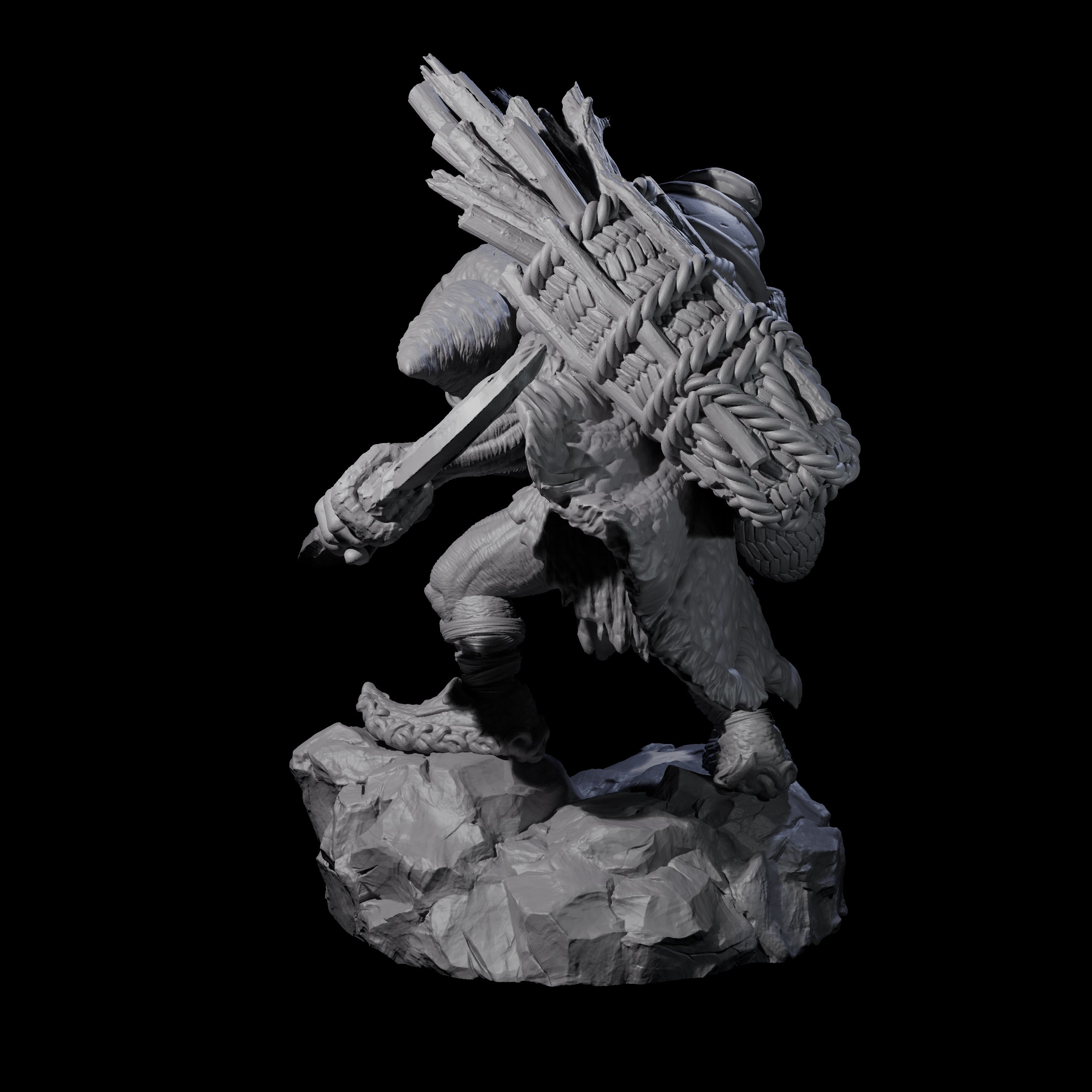 Confident Camping Goblin B Miniature for Dungeons and Dragons, Pathfinder or other TTRPGs