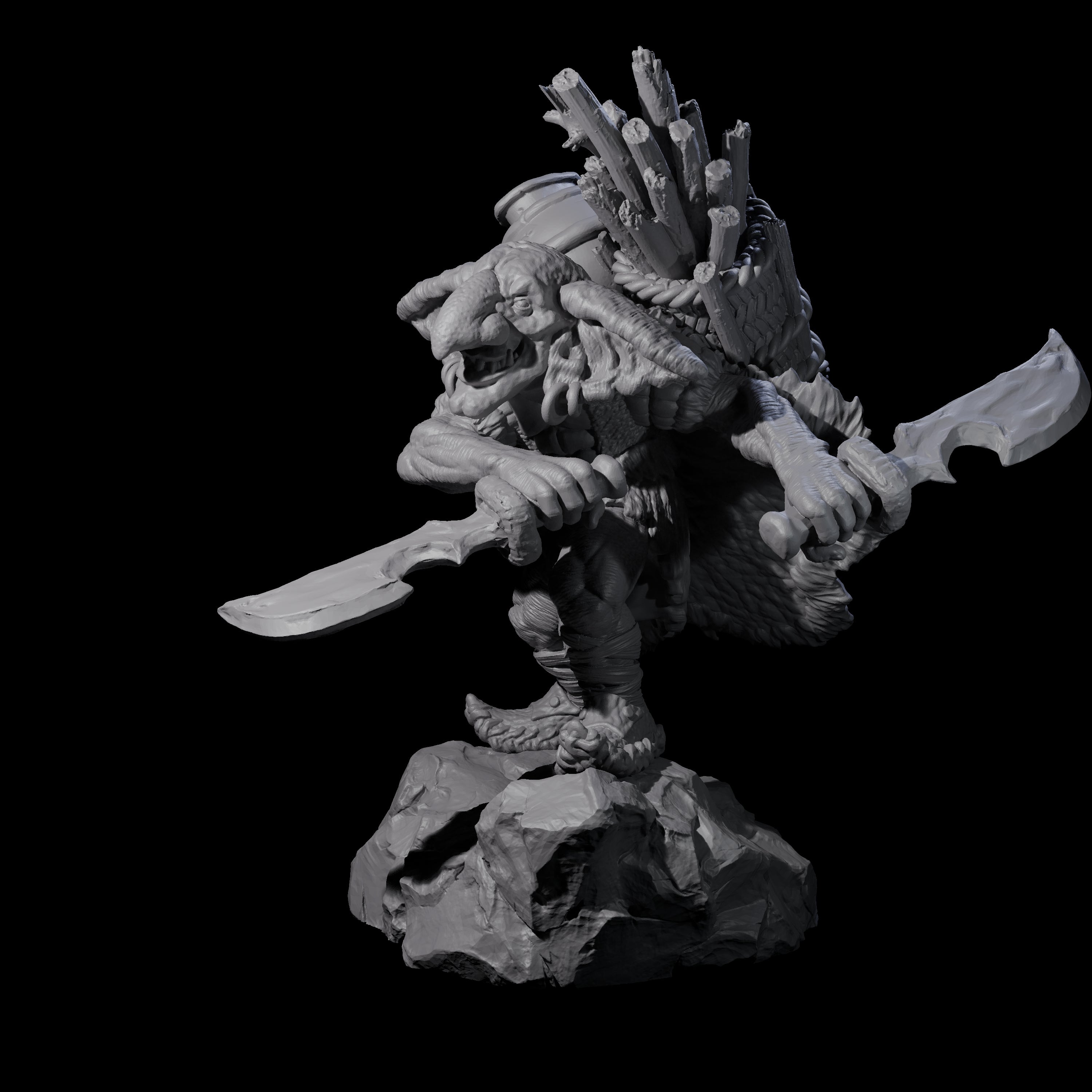 Confident Camping Goblin B Miniature for Dungeons and Dragons, Pathfinder or other TTRPGs