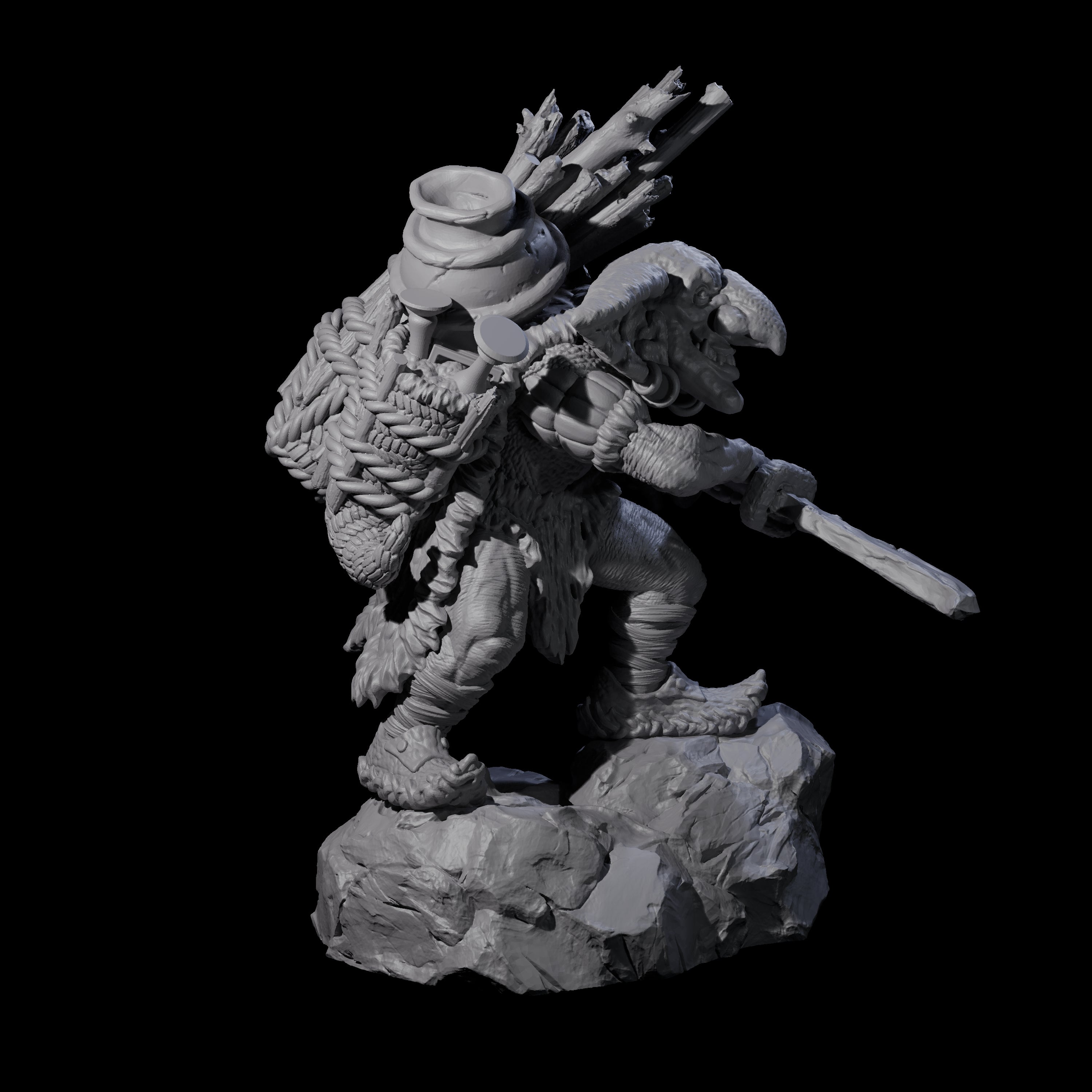 Confident Camping Goblin B Miniature for Dungeons and Dragons, Pathfinder or other TTRPGs