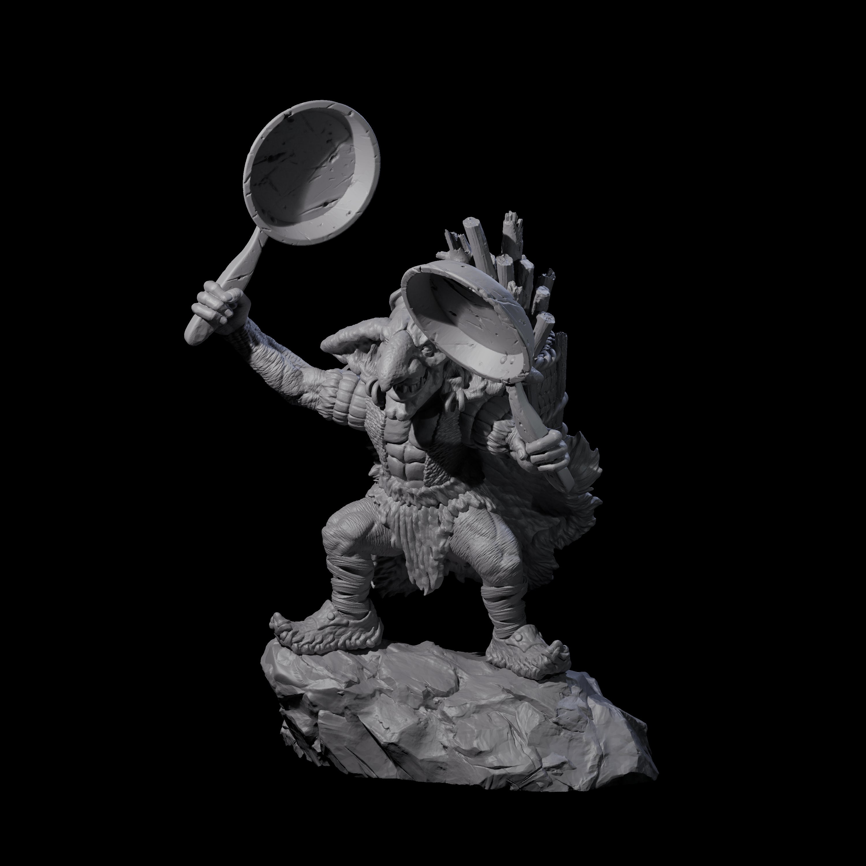 Confident Camping Goblin C Miniature for Dungeons and Dragons, Pathfinder or other TTRPGs