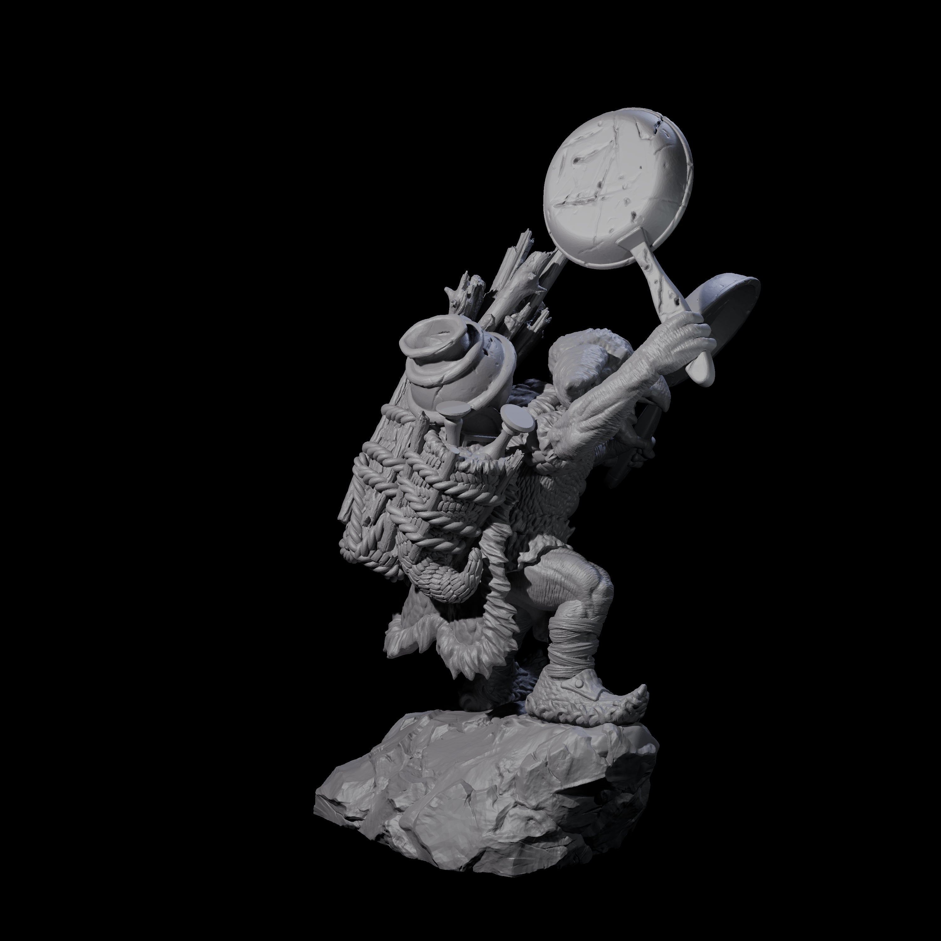 Confident Camping Goblin C Miniature for Dungeons and Dragons, Pathfinder or other TTRPGs