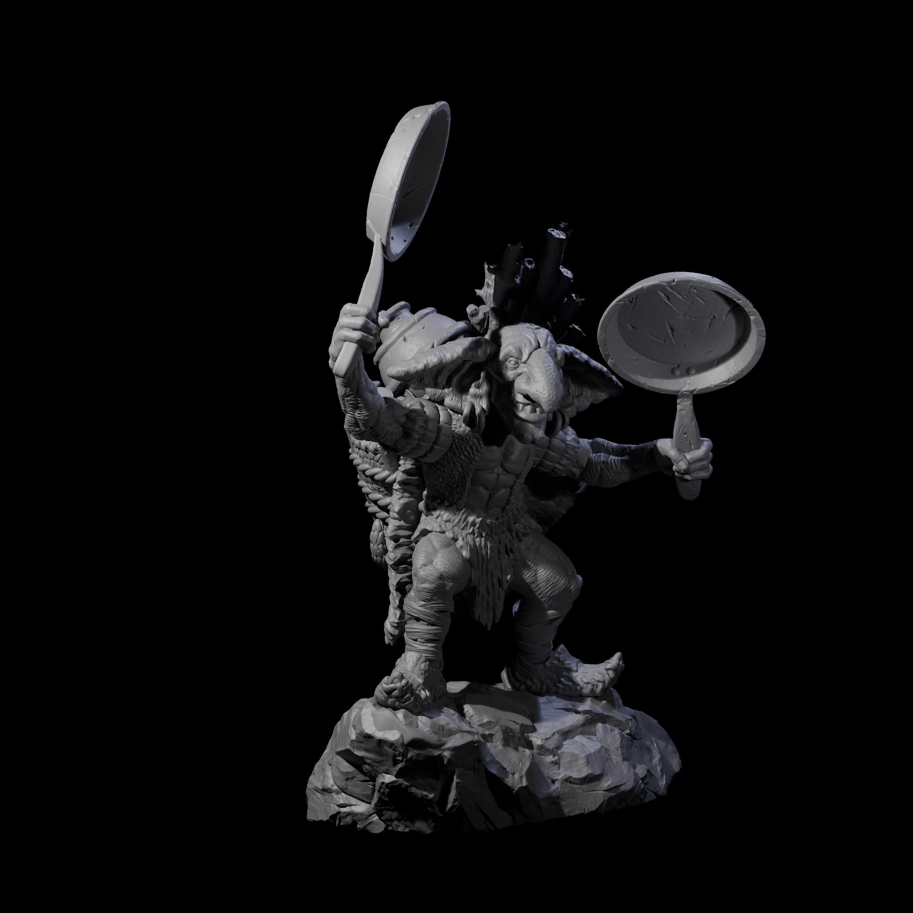 Confident Camping Goblin C Miniature for Dungeons and Dragons, Pathfinder or other TTRPGs