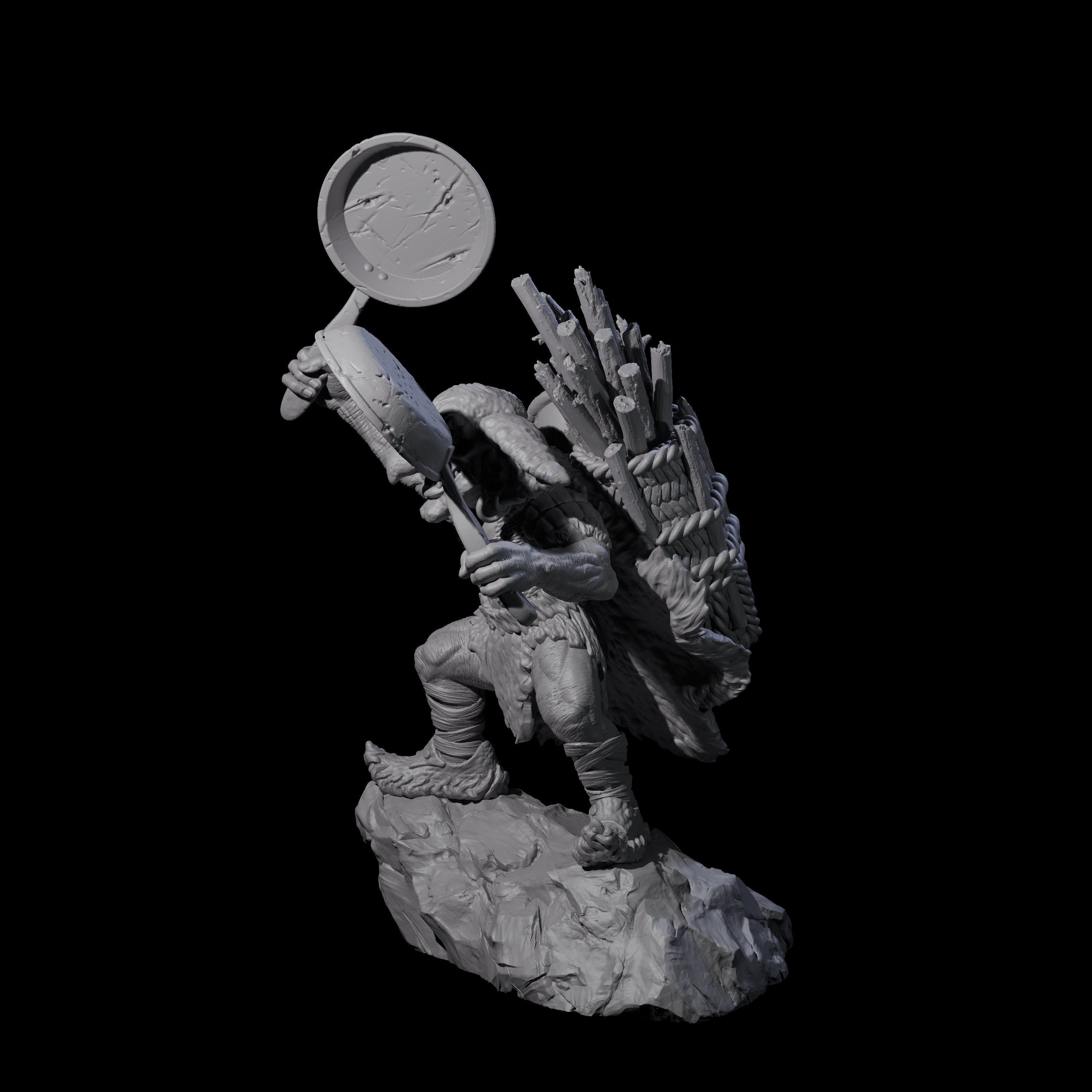 Confident Camping Goblin C Miniature for Dungeons and Dragons, Pathfinder or other TTRPGs