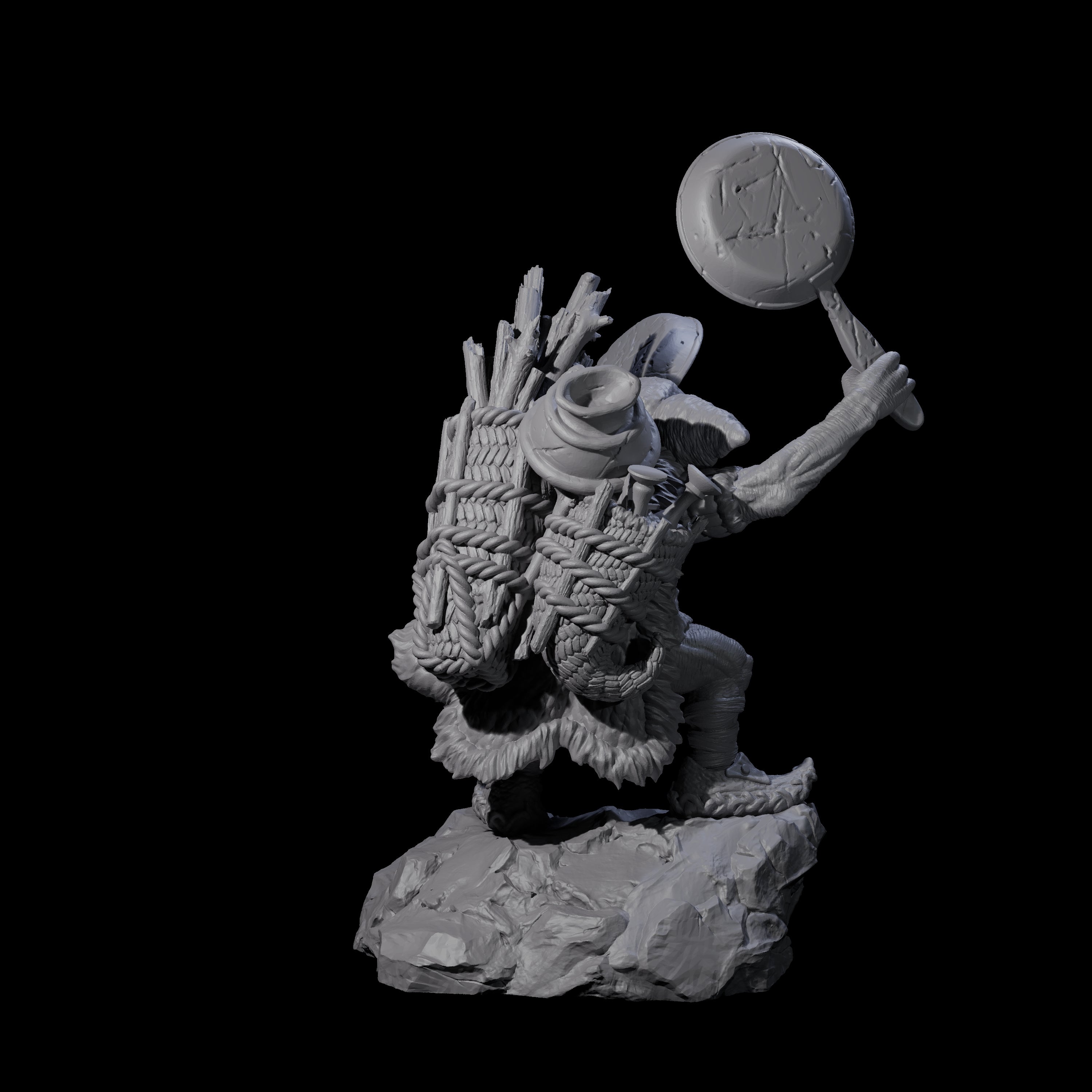 Confident Camping Goblin C Miniature for Dungeons and Dragons, Pathfinder or other TTRPGs