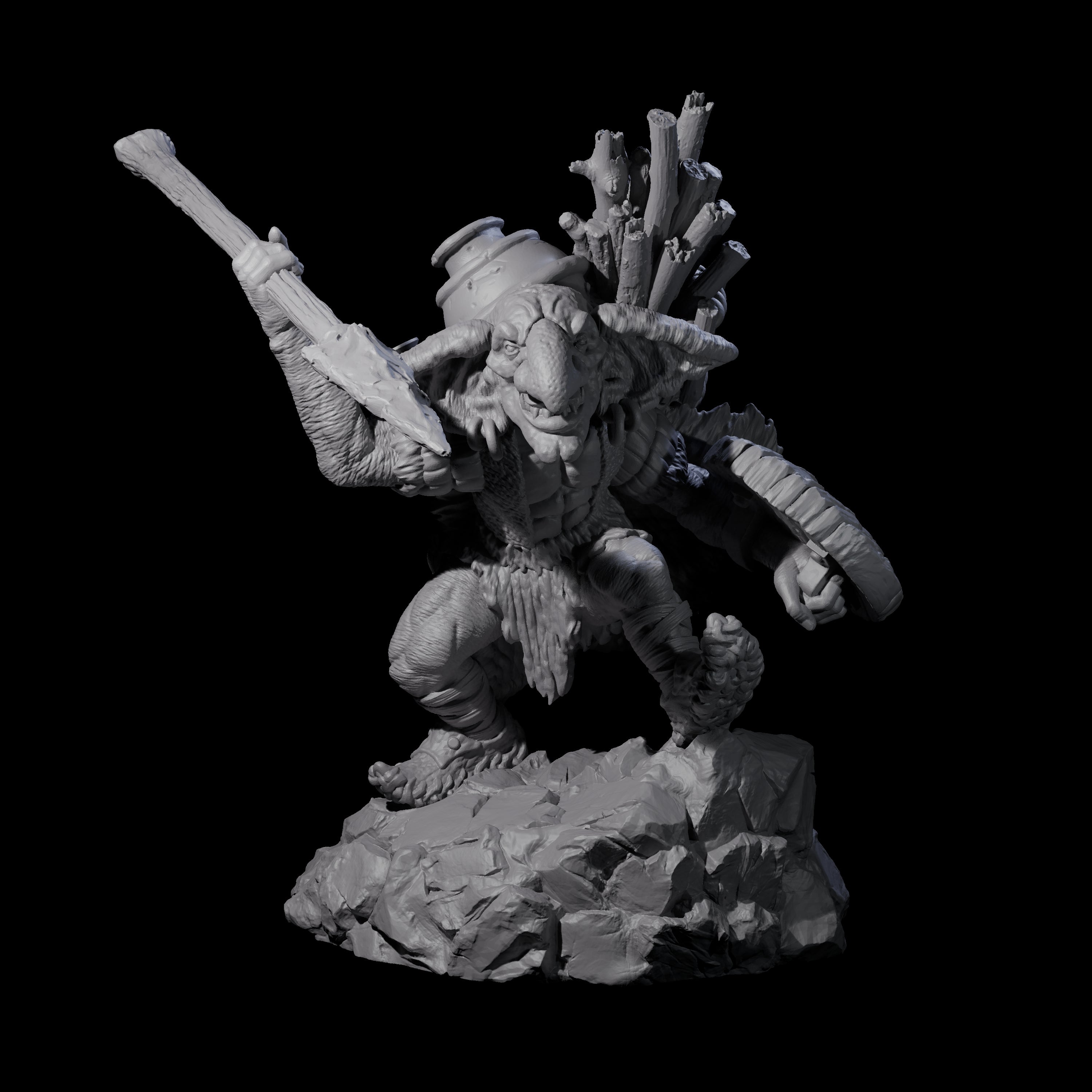 Confident Camping Goblin D Miniature for Dungeons and Dragons, Pathfinder or other TTRPGs