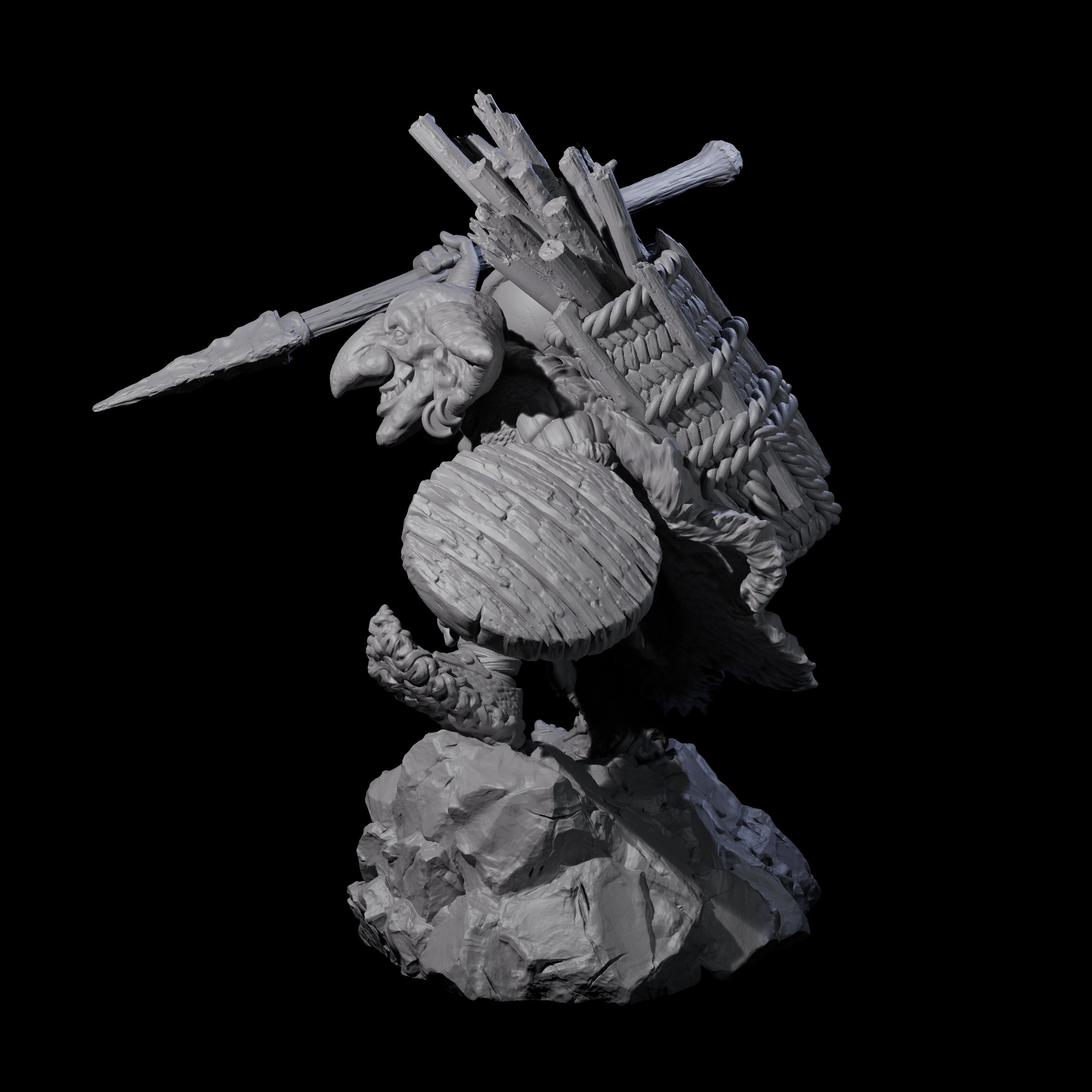 Confident Camping Goblin D Miniature for Dungeons and Dragons, Pathfinder or other TTRPGs