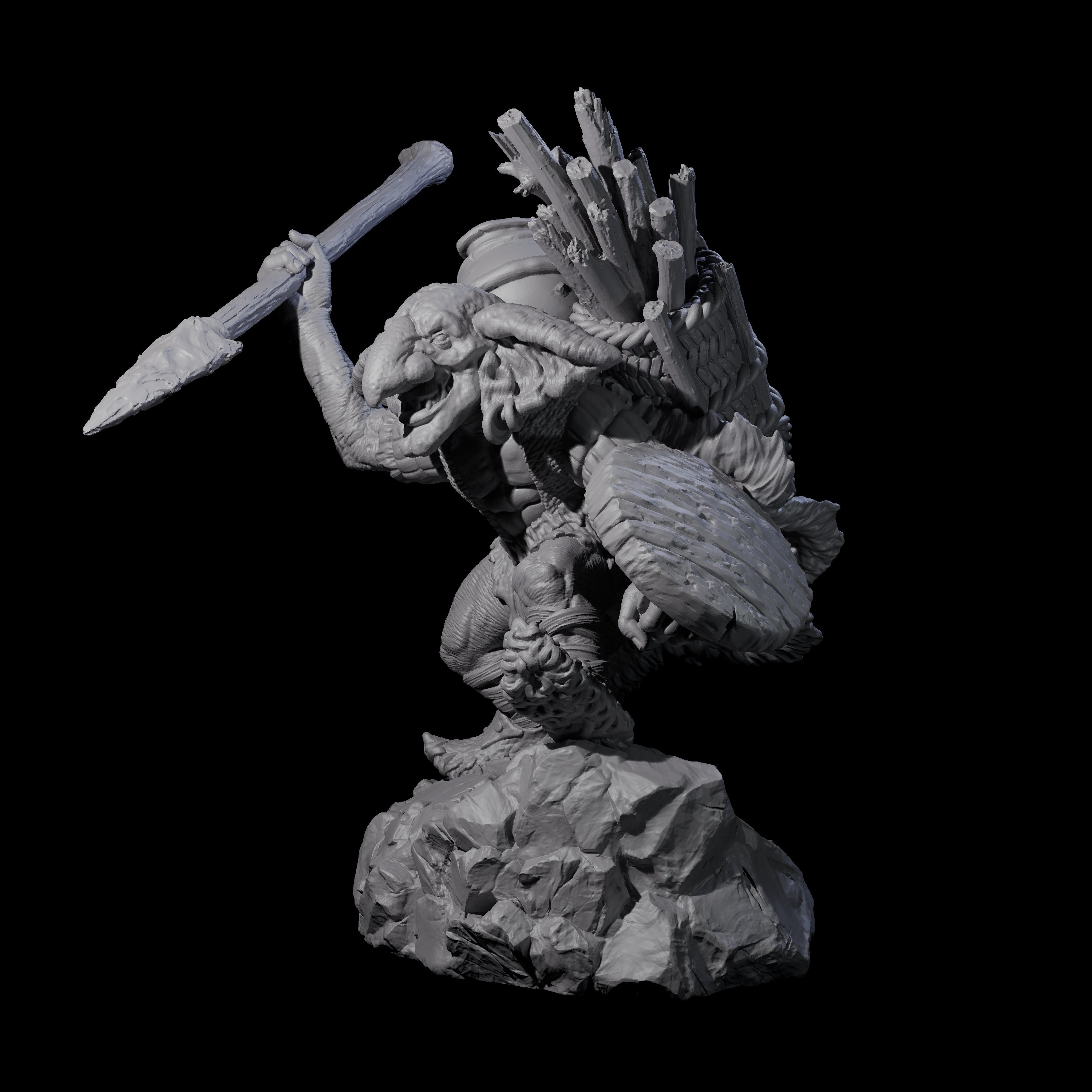 Confident Camping Goblin D Miniature for Dungeons and Dragons, Pathfinder or other TTRPGs