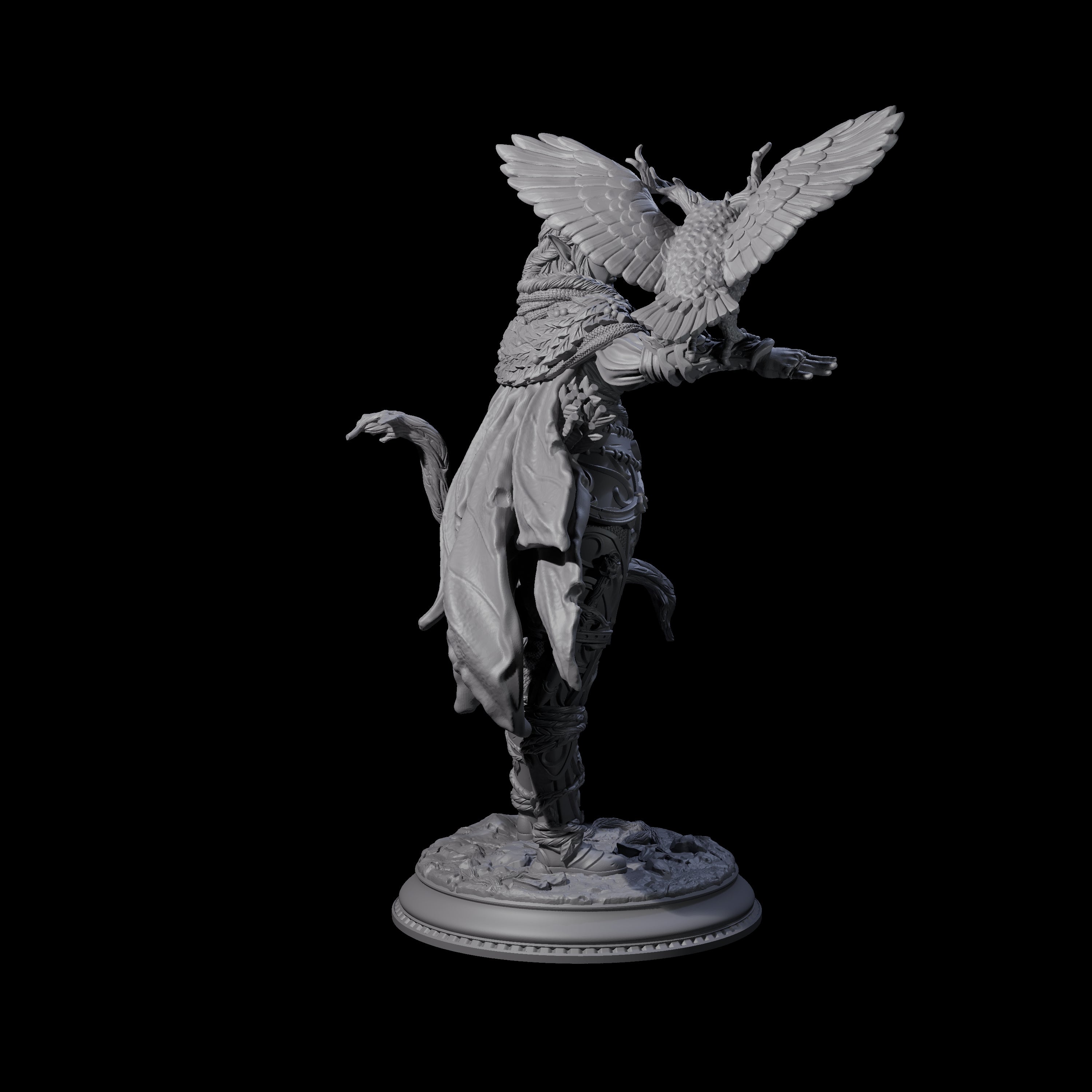 Confident Druid Hunter Miniature for Dungeons and Dragons, Pathfinder or other TTRPGs