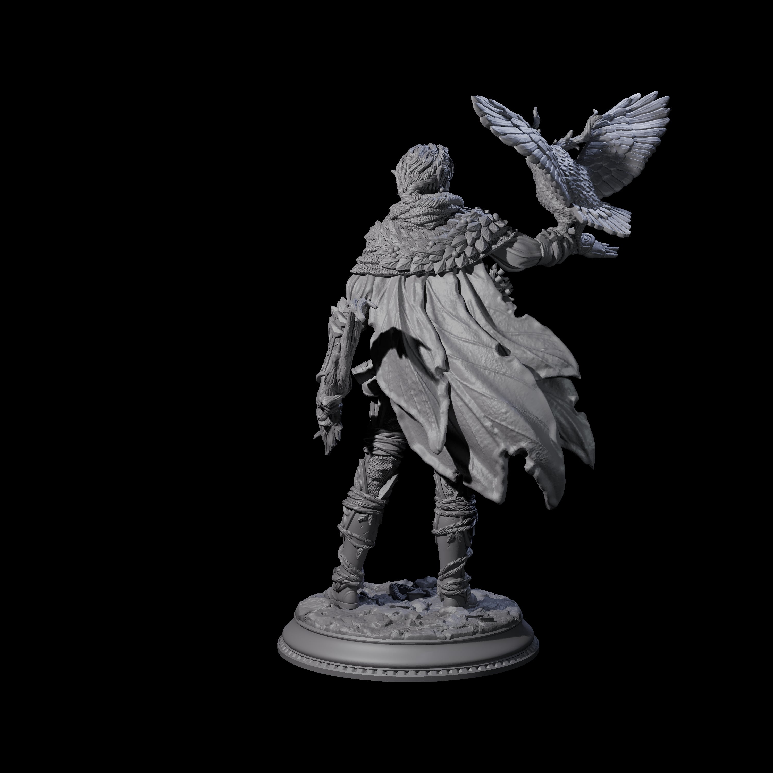 Confident Druid Hunter Miniature for Dungeons and Dragons, Pathfinder or other TTRPGs