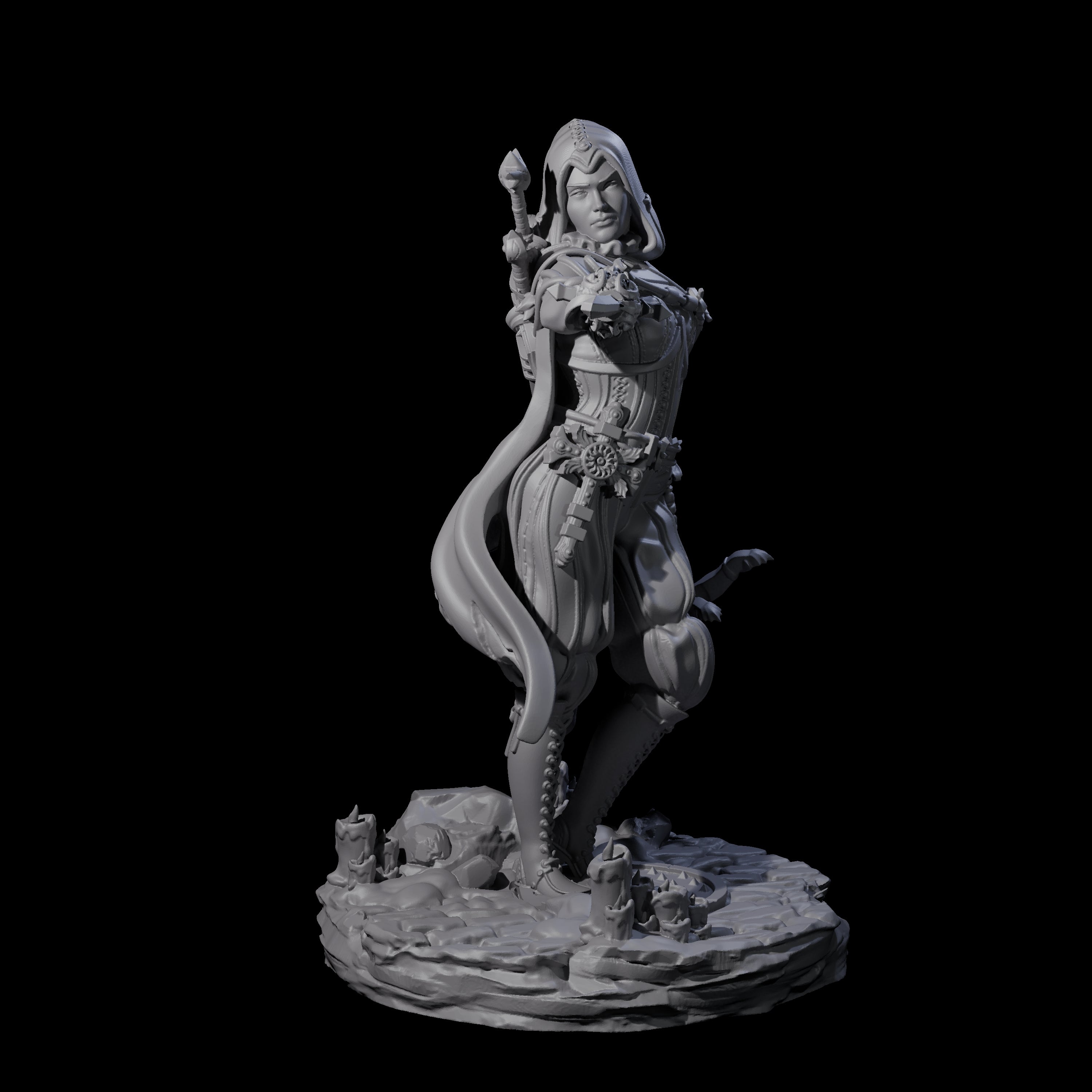 Confident Duelling Rogue Miniature for Dungeons and Dragons, Pathfinder or other TTRPGs