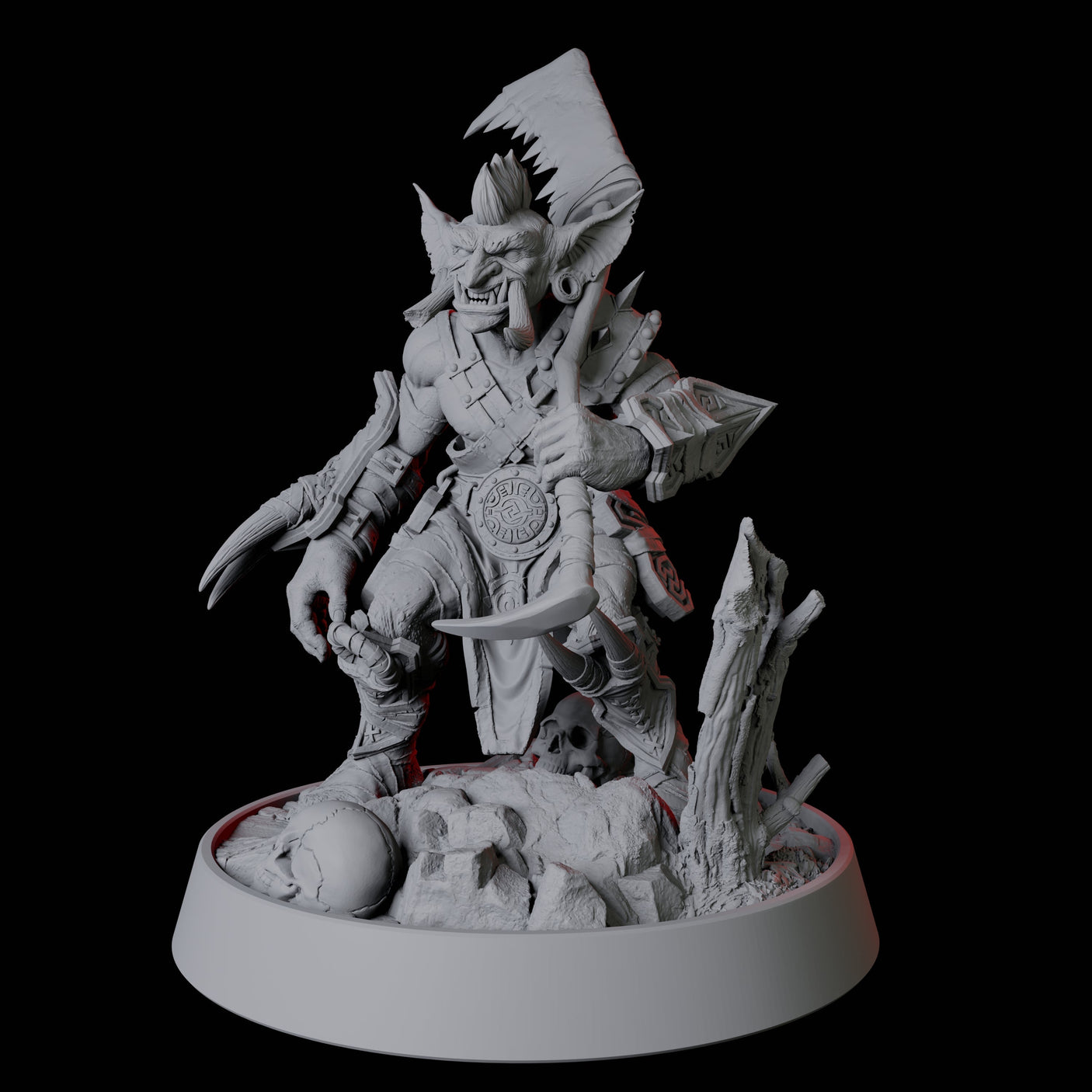 Confident Goblin Fighter Miniature for Dungeons and Dragons, Pathfinder or other TTRPGs