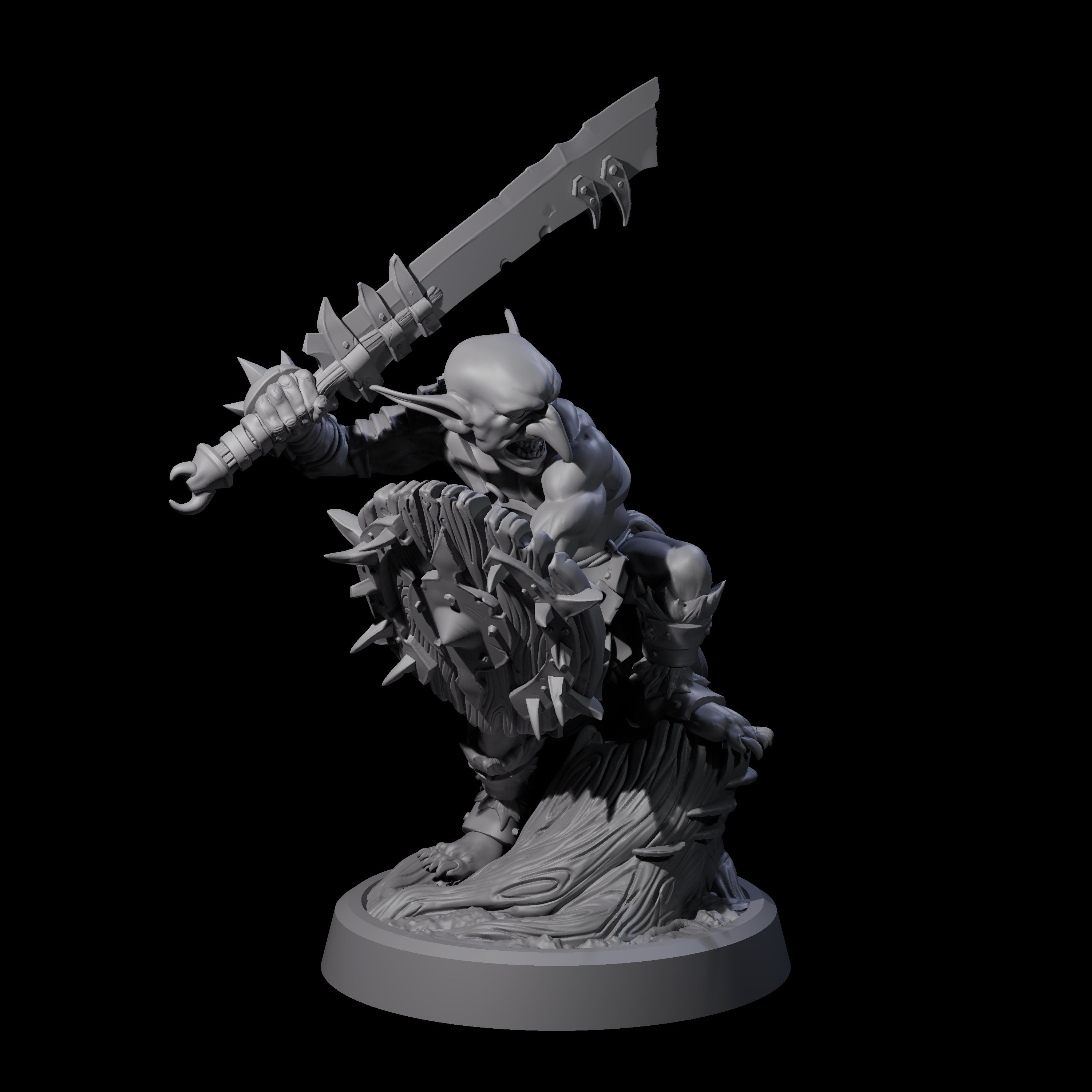 Confident Goblin Strike Team B Miniature for Dungeons and Dragons, Pathfinder or other TTRPGs