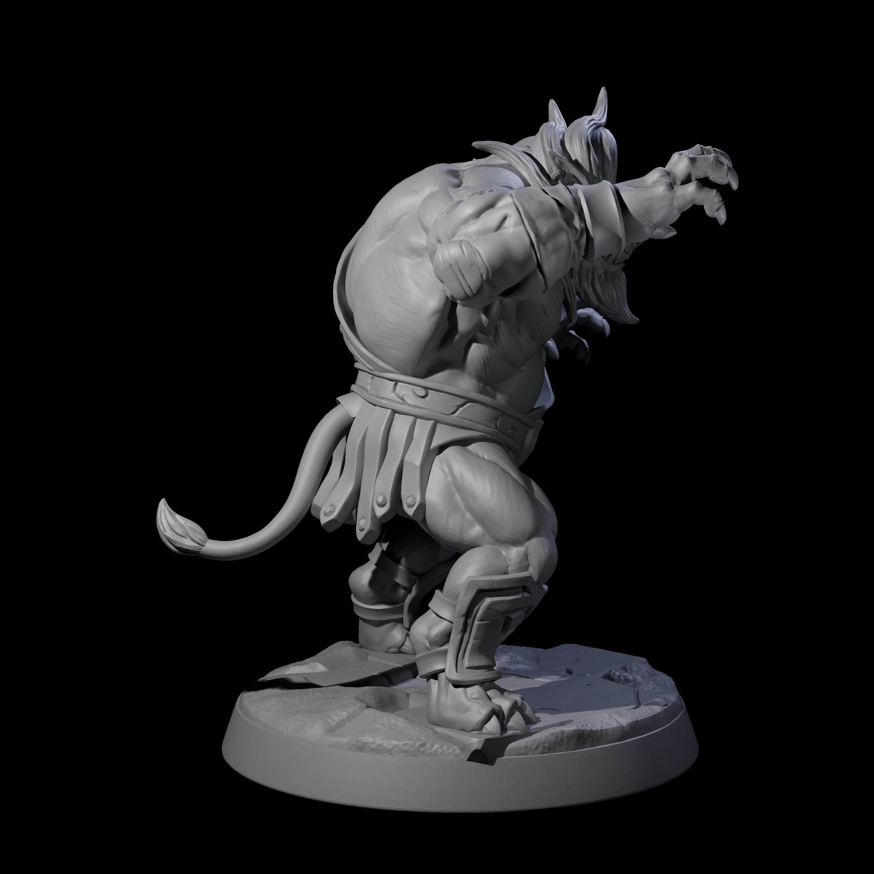 Confident Leonin Brawler Miniature for Dungeons and Dragons, Pathfinder or other TTRPGs