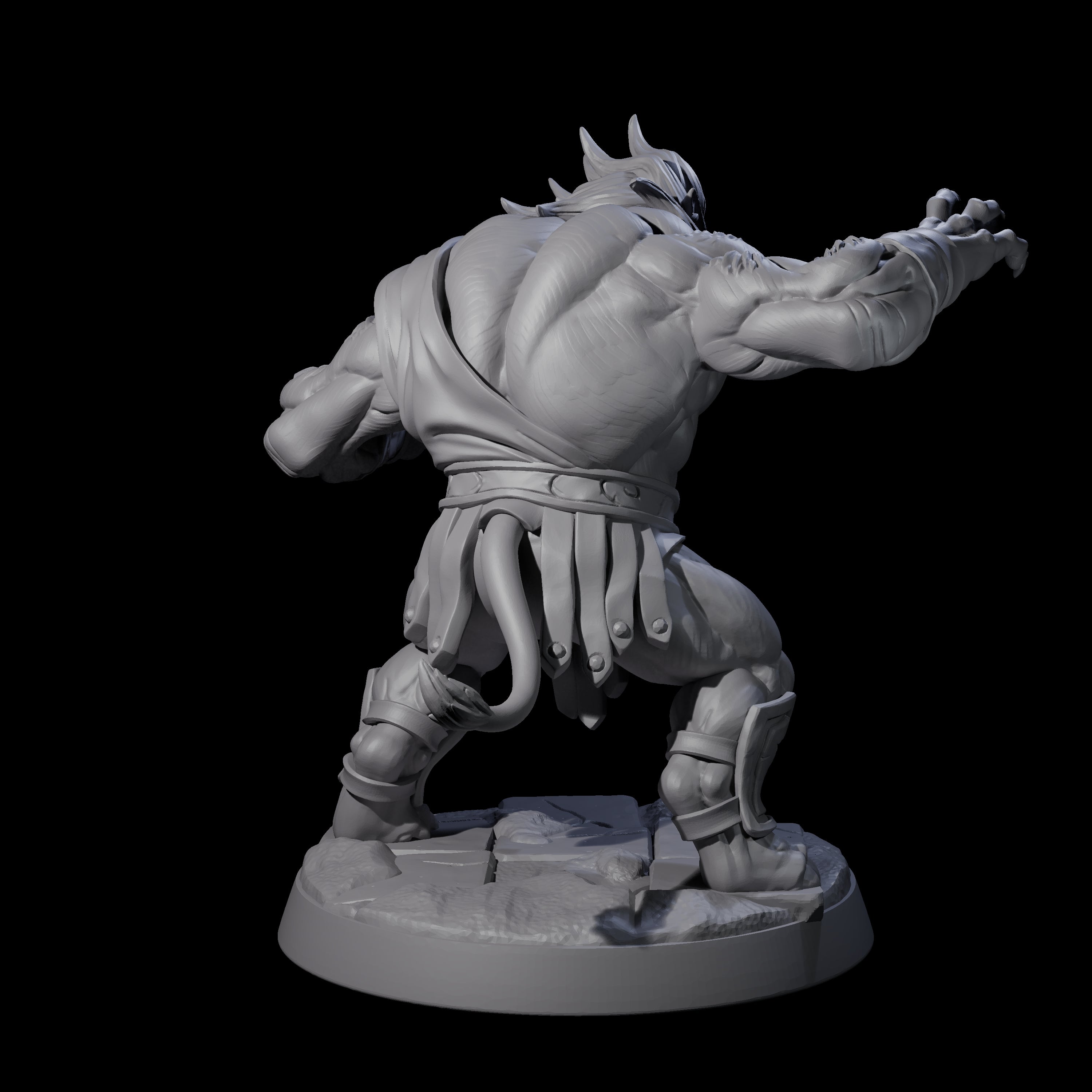 Confident Leonin Brawler Miniature for Dungeons and Dragons, Pathfinder or other TTRPGs