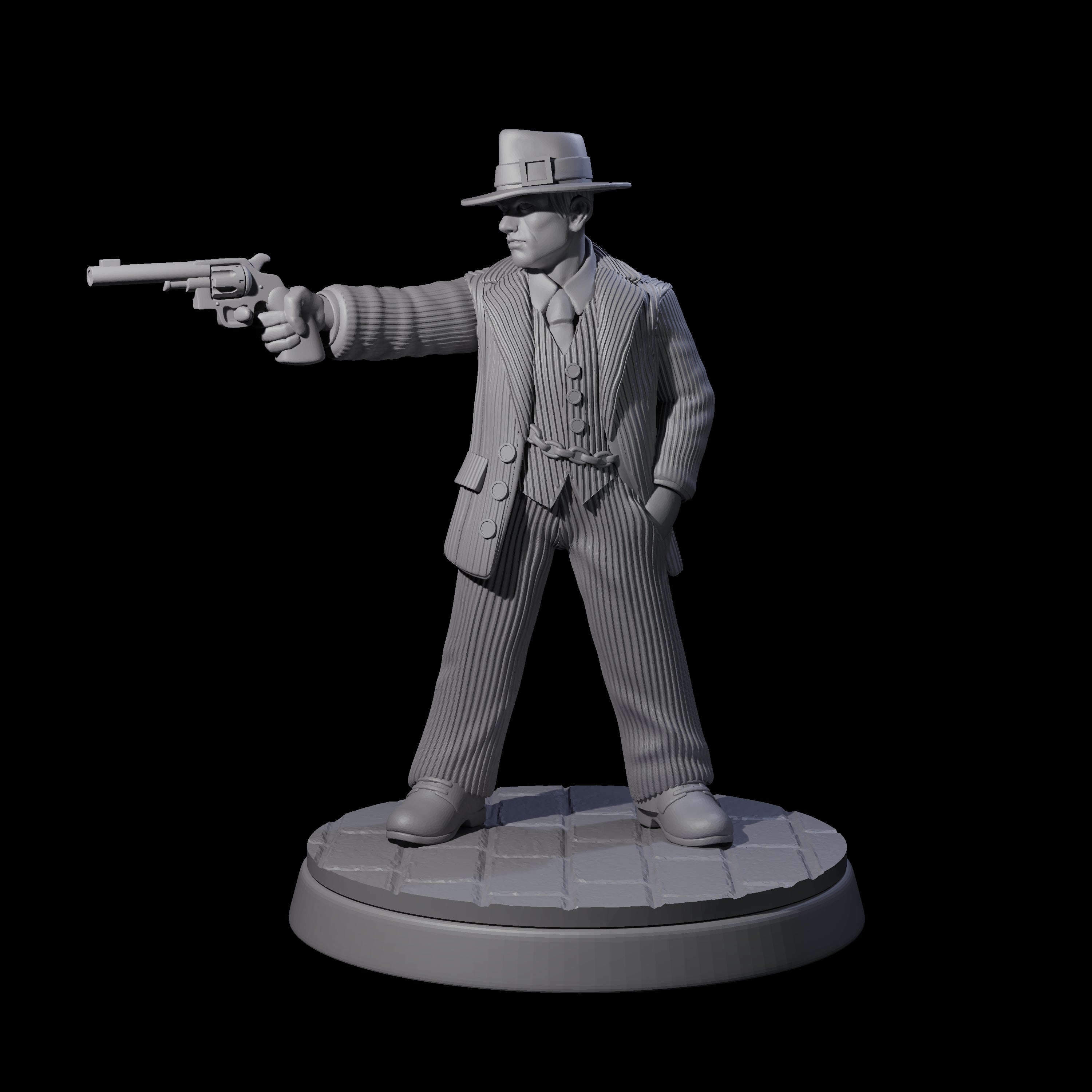 Confident Mobster Gangster Miniature for Dungeons and Dragons, Pathfinder or other TTRPGs