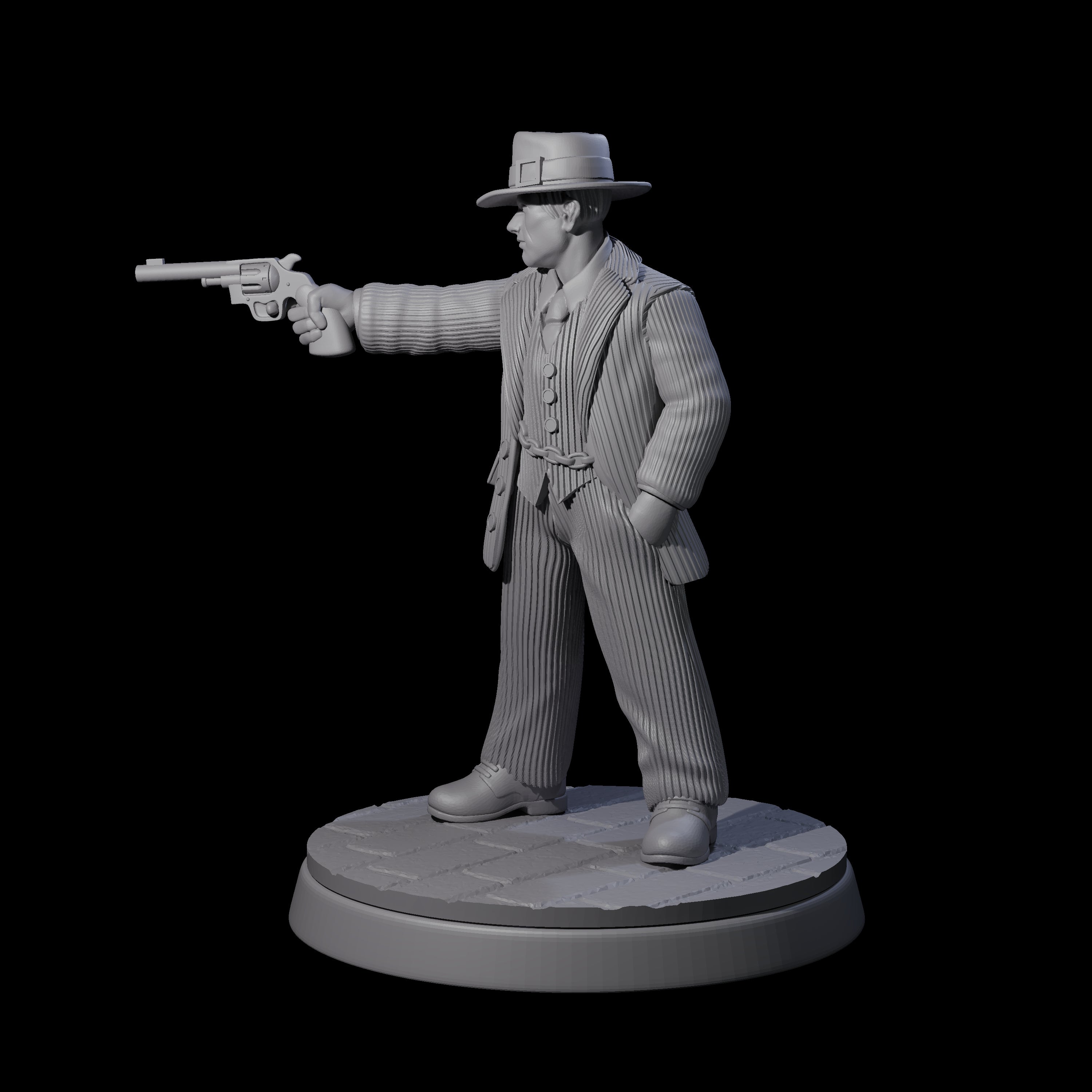 Confident Mobster Gangster Miniature for Dungeons and Dragons, Pathfinder or other TTRPGs