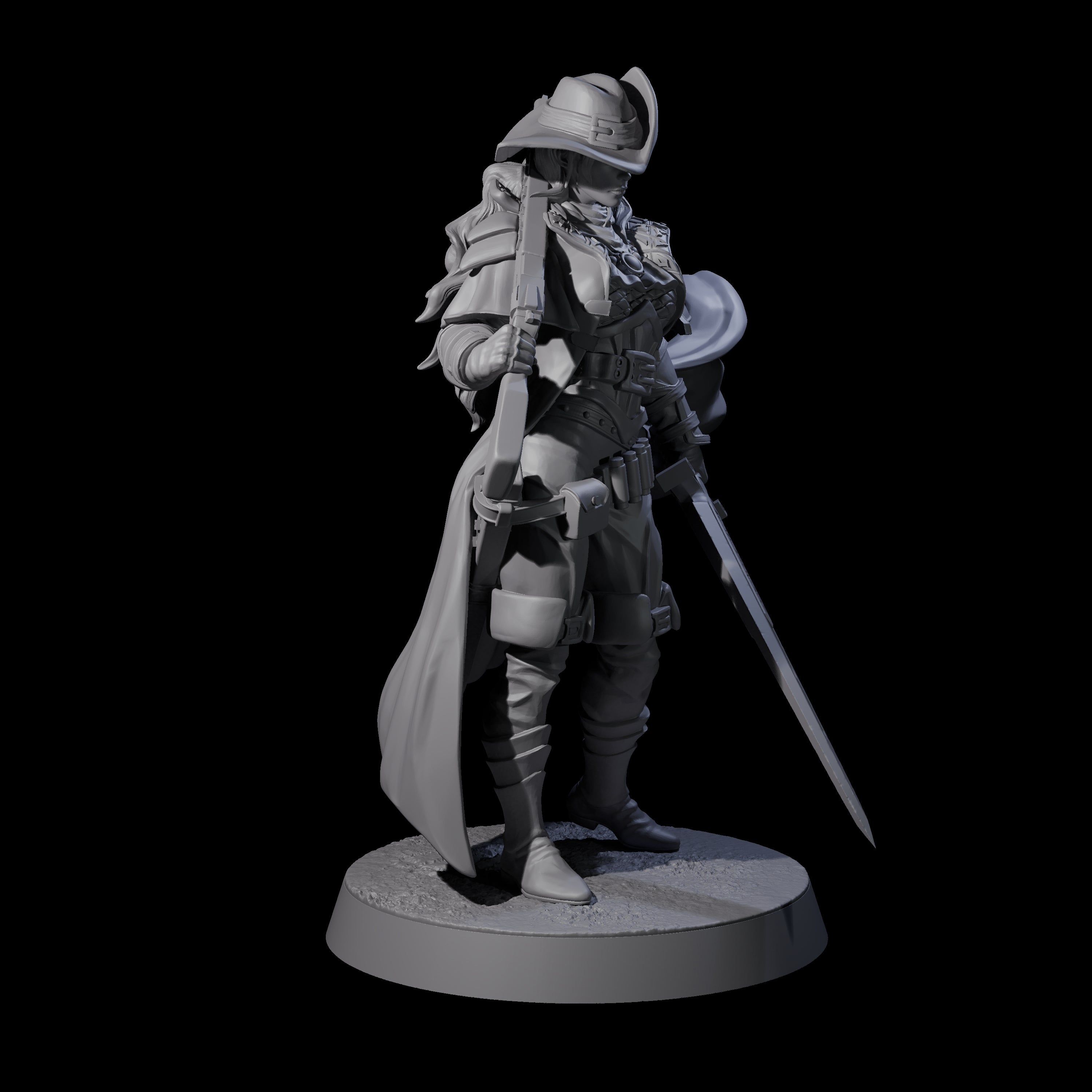 Confident Nightwarden C Miniature for Dungeons and Dragons, Pathfinder or other TTRPGs