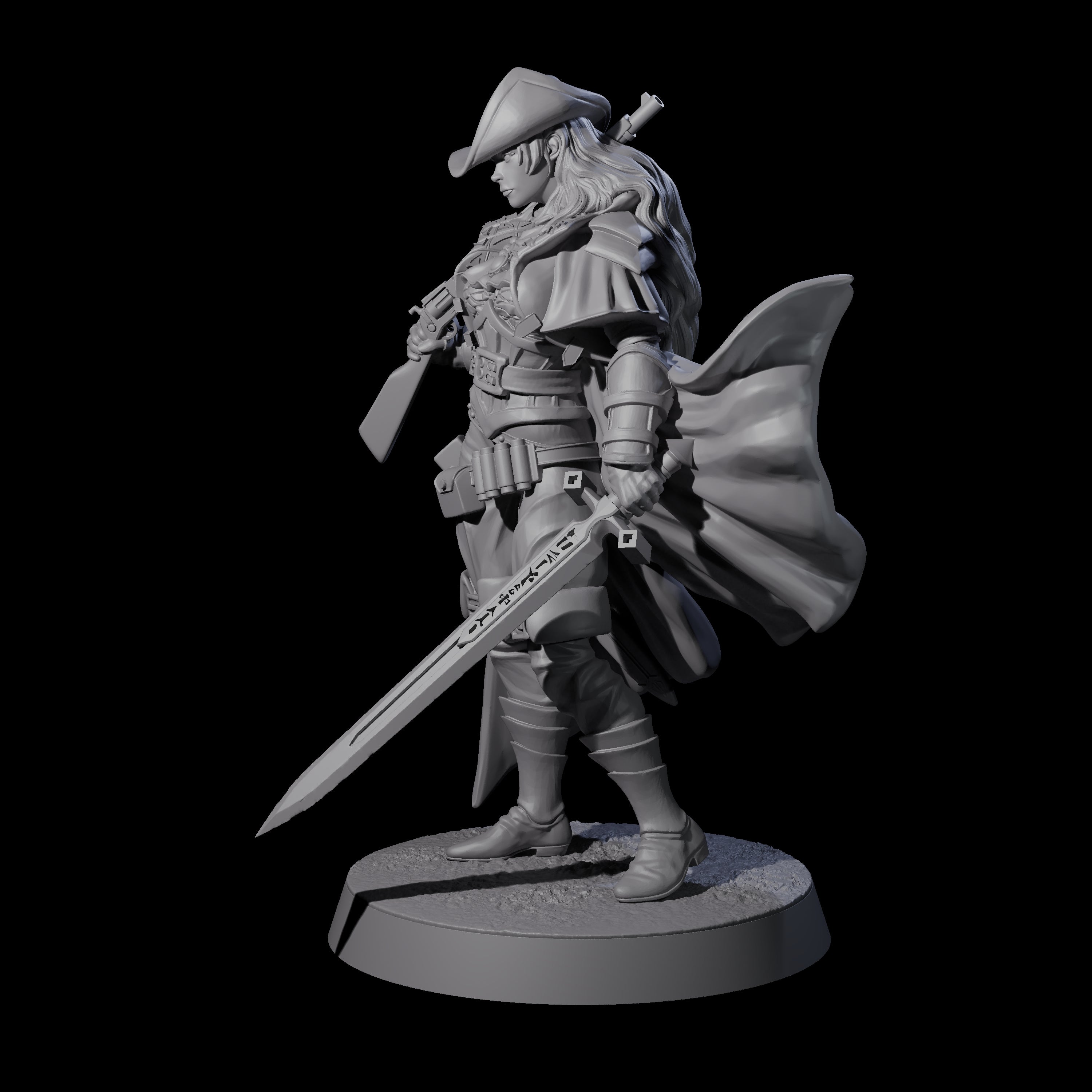 Confident Nightwarden C Miniature for Dungeons and Dragons, Pathfinder or other TTRPGs